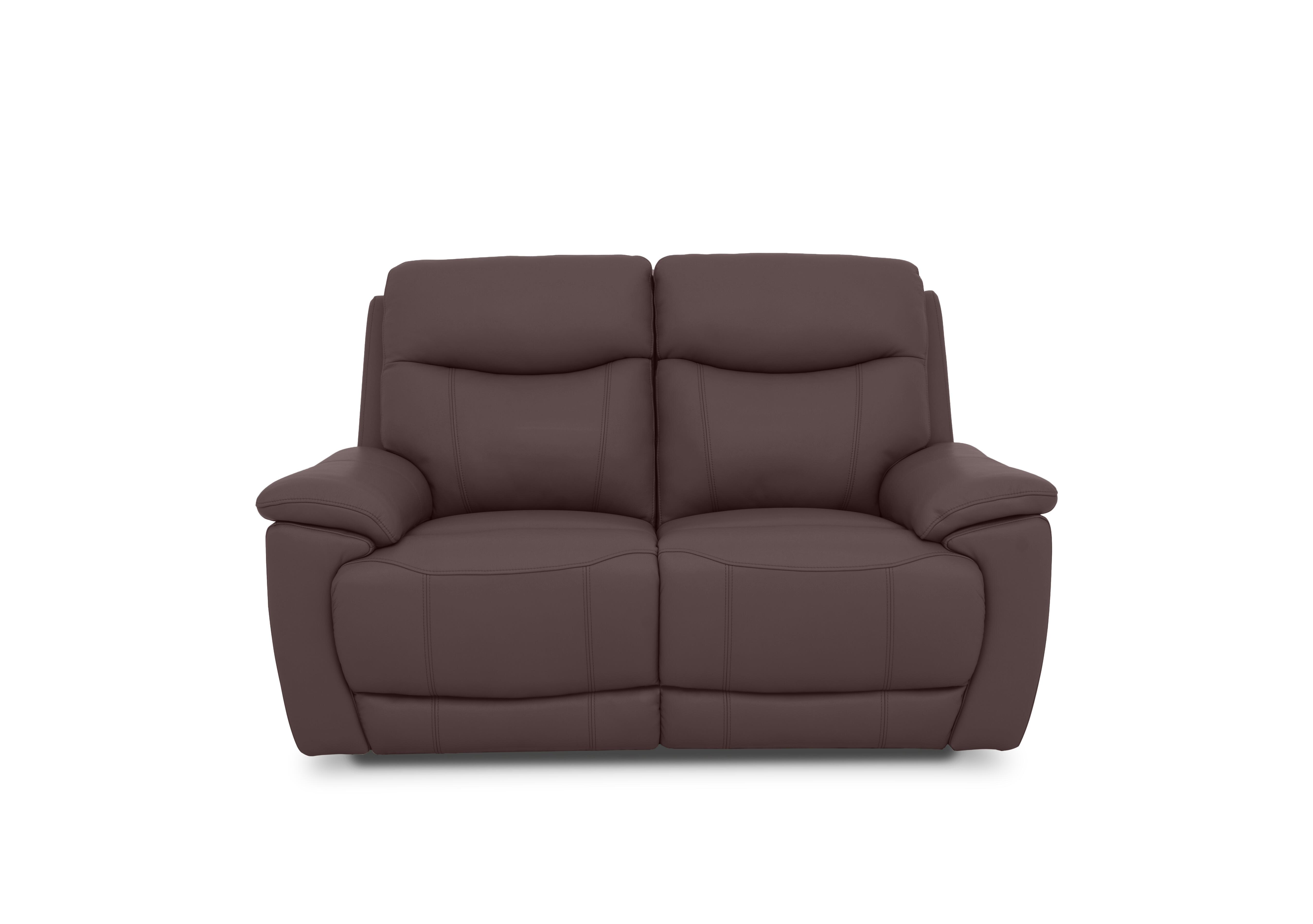 Sloane Leather 2 Seater Power Recliner Sofa with Power Headrests in Cat-40/30 Mulberry on Furniture Village