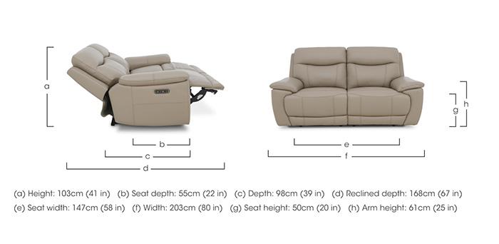 Sloane Leather 3 Seater Power Recliner Sofa with Power Headrests in  on Furniture Village