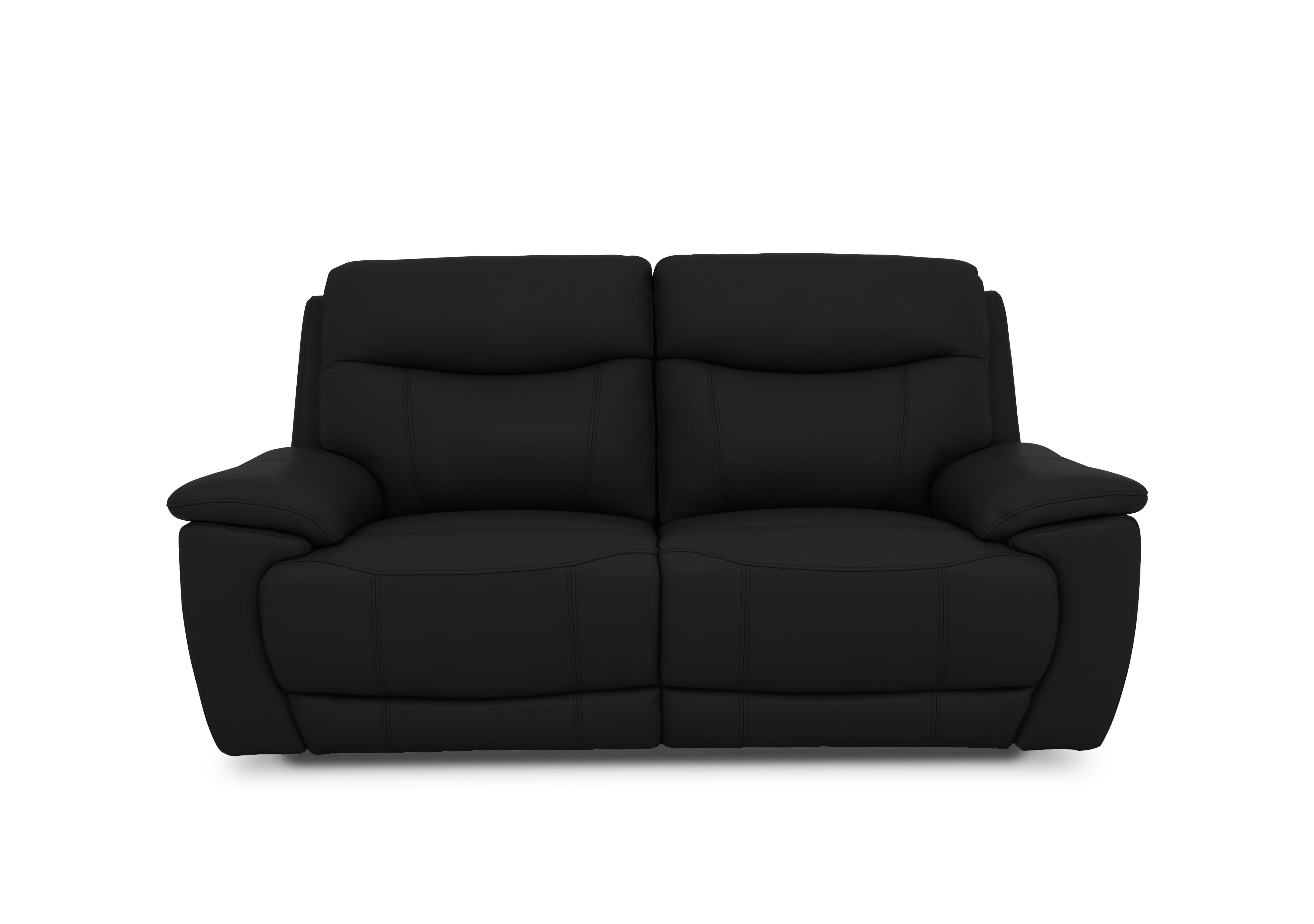 Sloane Leather 3 Seater Power Recliner Sofa with Power Headrests in Cat-40/23 Jet Black on Furniture Village