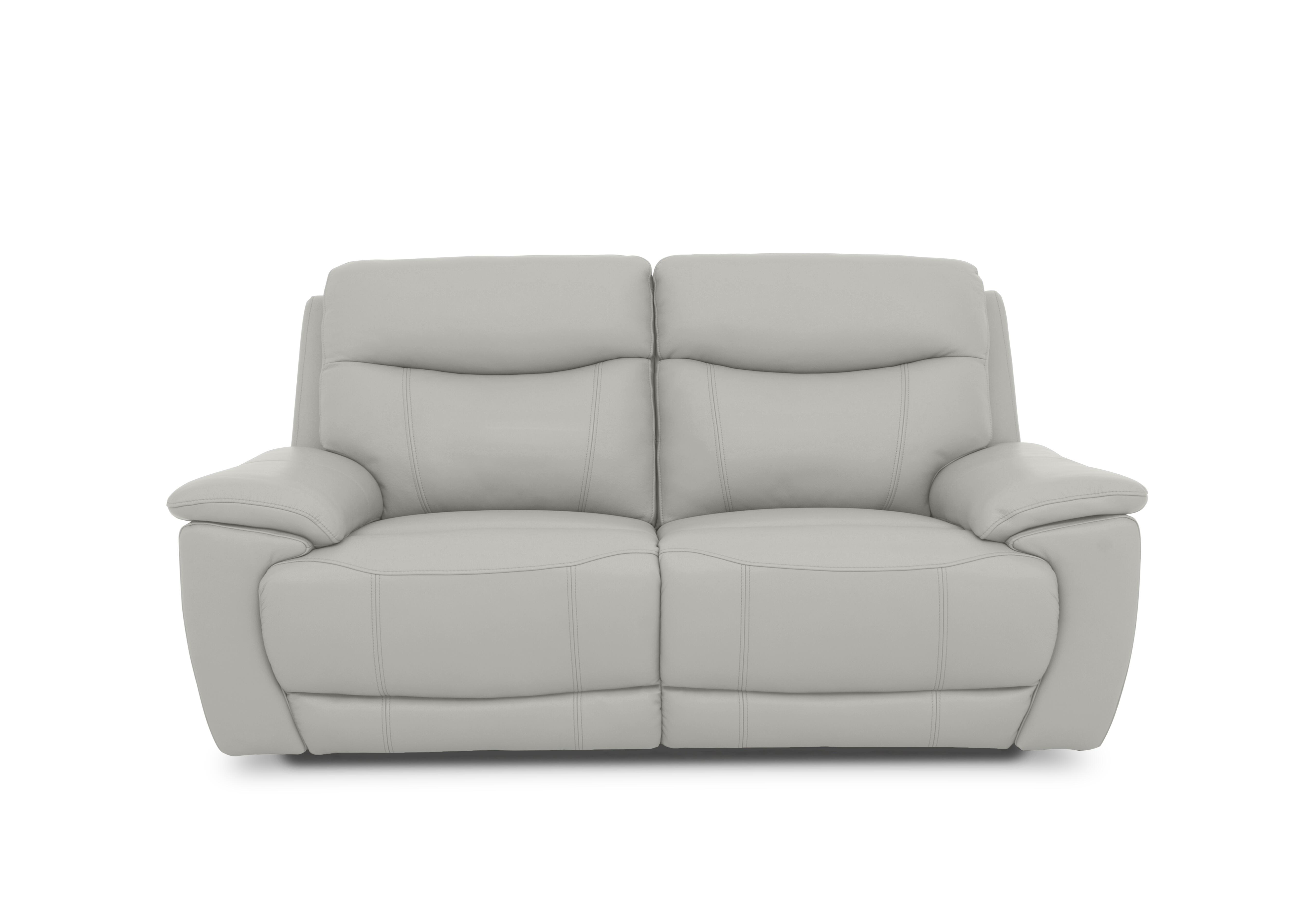 Sloane Leather 3 Seater Power Recliner Sofa with Power Headrests in Cat-40/27 Light Grey on Furniture Village