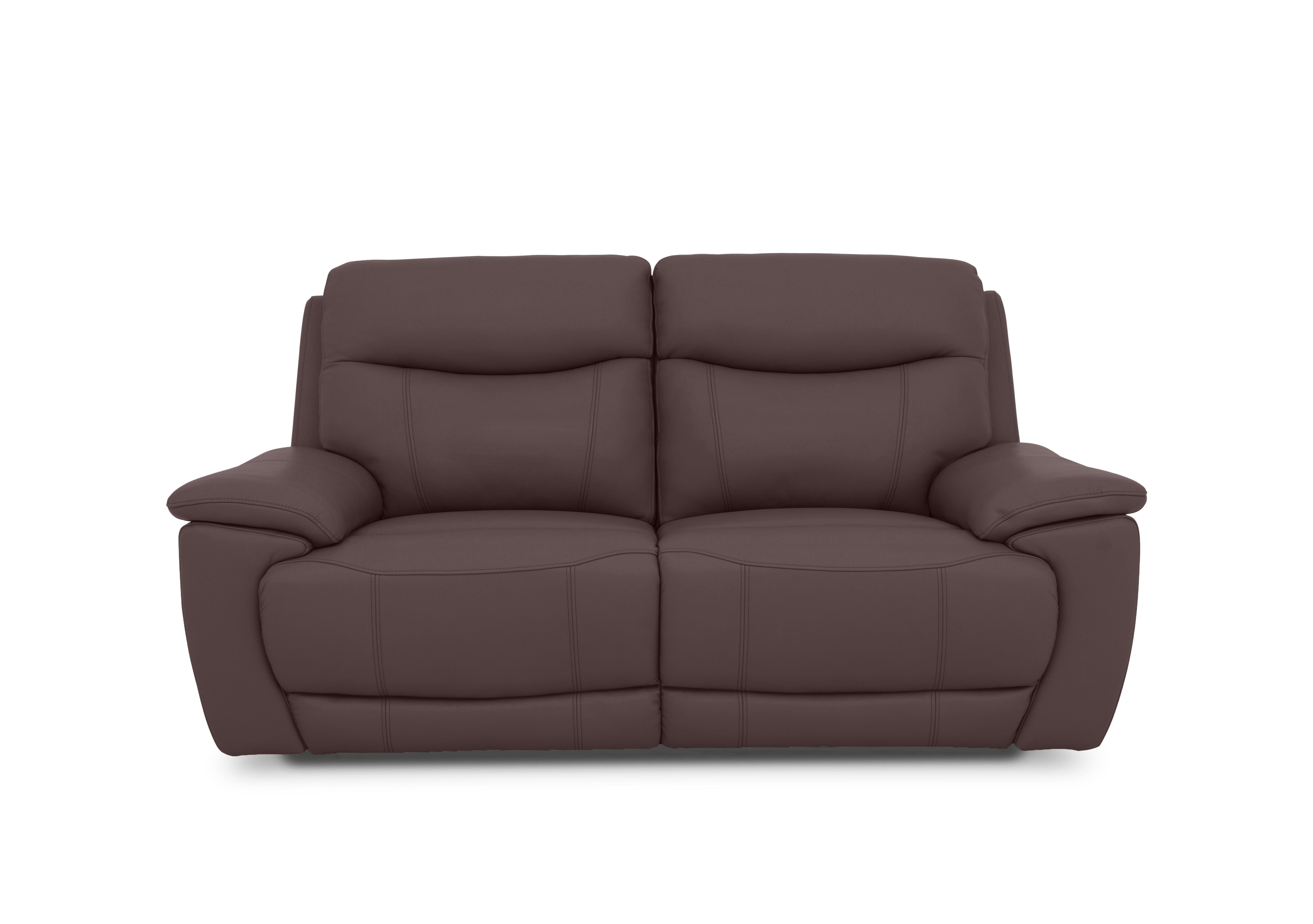 Sloane Leather 3 Seater Power Recliner Sofa with Power Headrests in Cat-40/30 Mulberry on Furniture Village