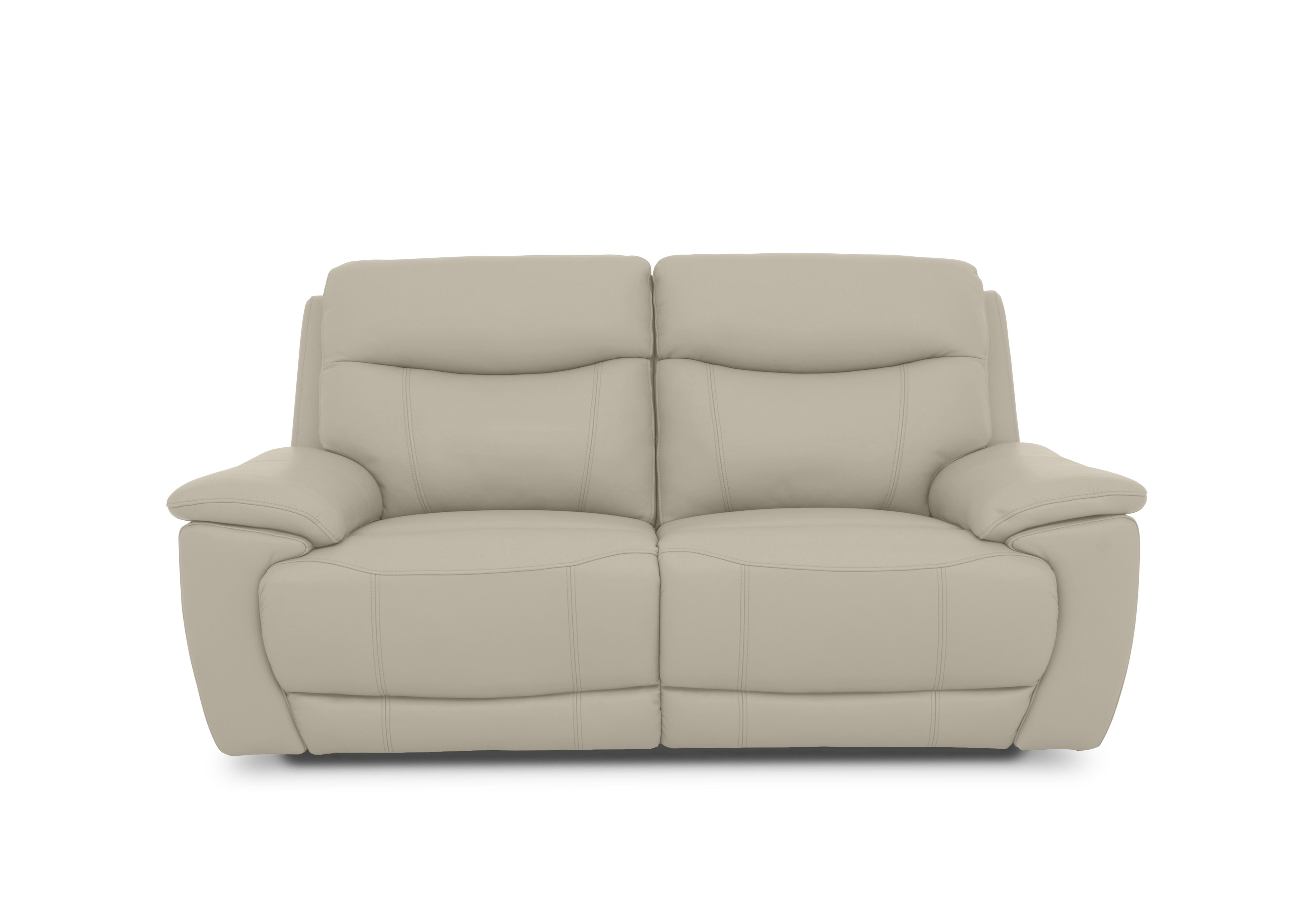 Sloane Leather 3 Seater Power Recliner Sofa with Power Headrests in Cat-60/05 Bone China on Furniture Village