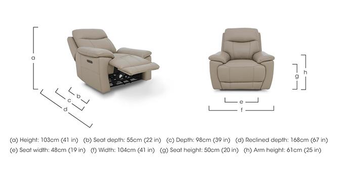 Sloane Leather Power Recliner Chair with Power Headrest in  on Furniture Village