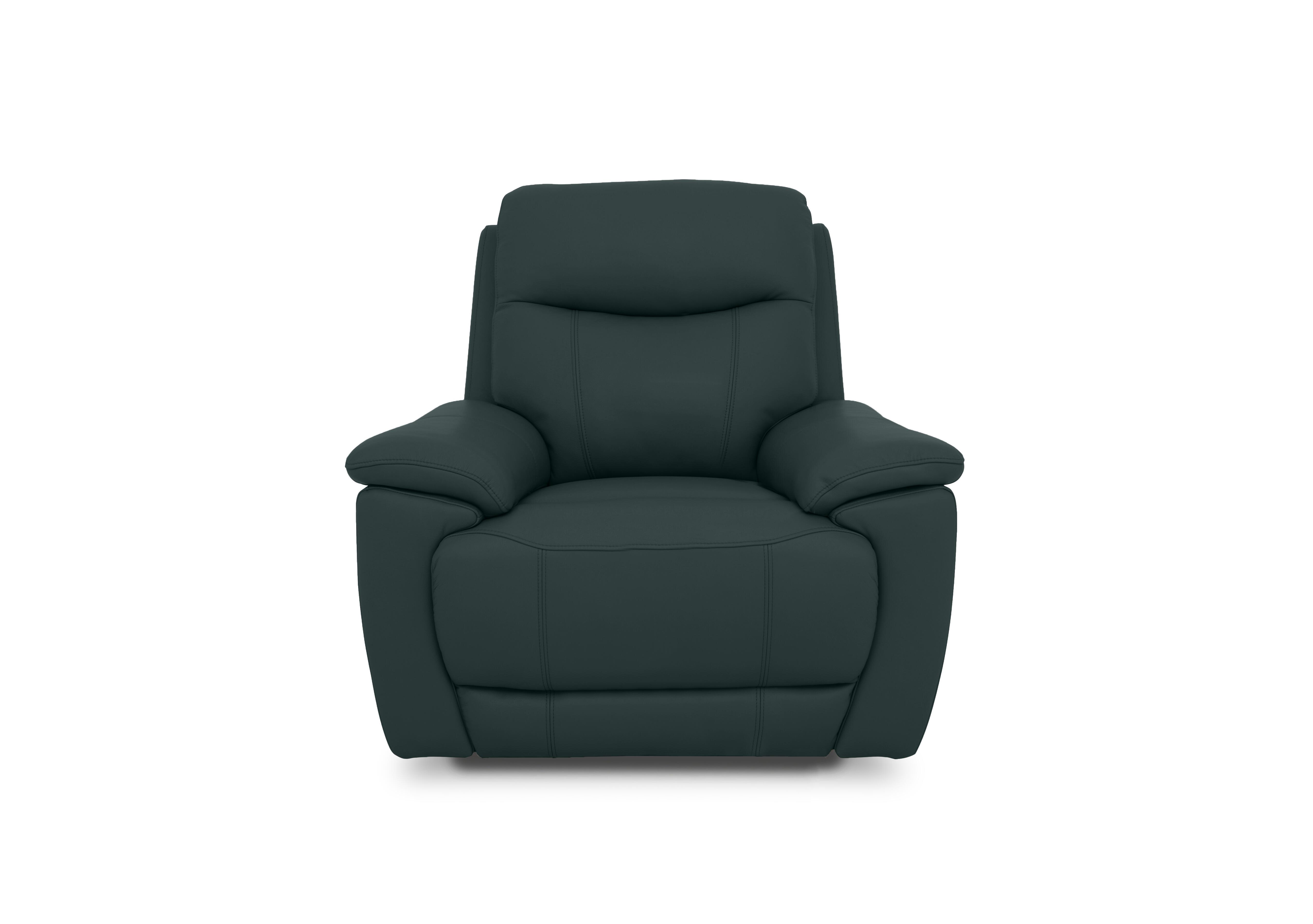 Sloane Leather Power Recliner Chair with Power Headrest in Cat-40/09 Peacock on Furniture Village