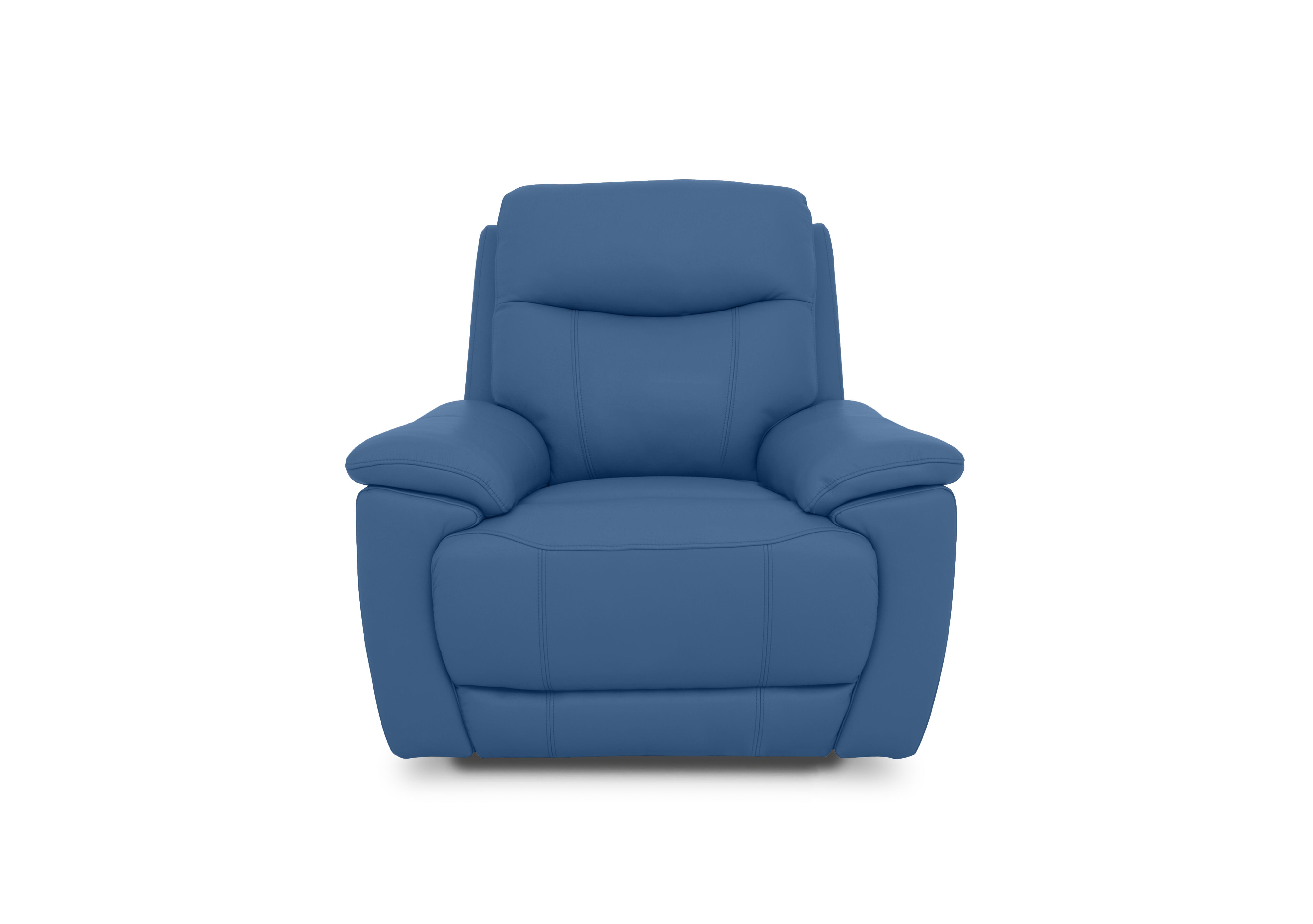 Sloane Leather Power Recliner Chair with Power Headrest in Cat-40/12 Aegean on Furniture Village
