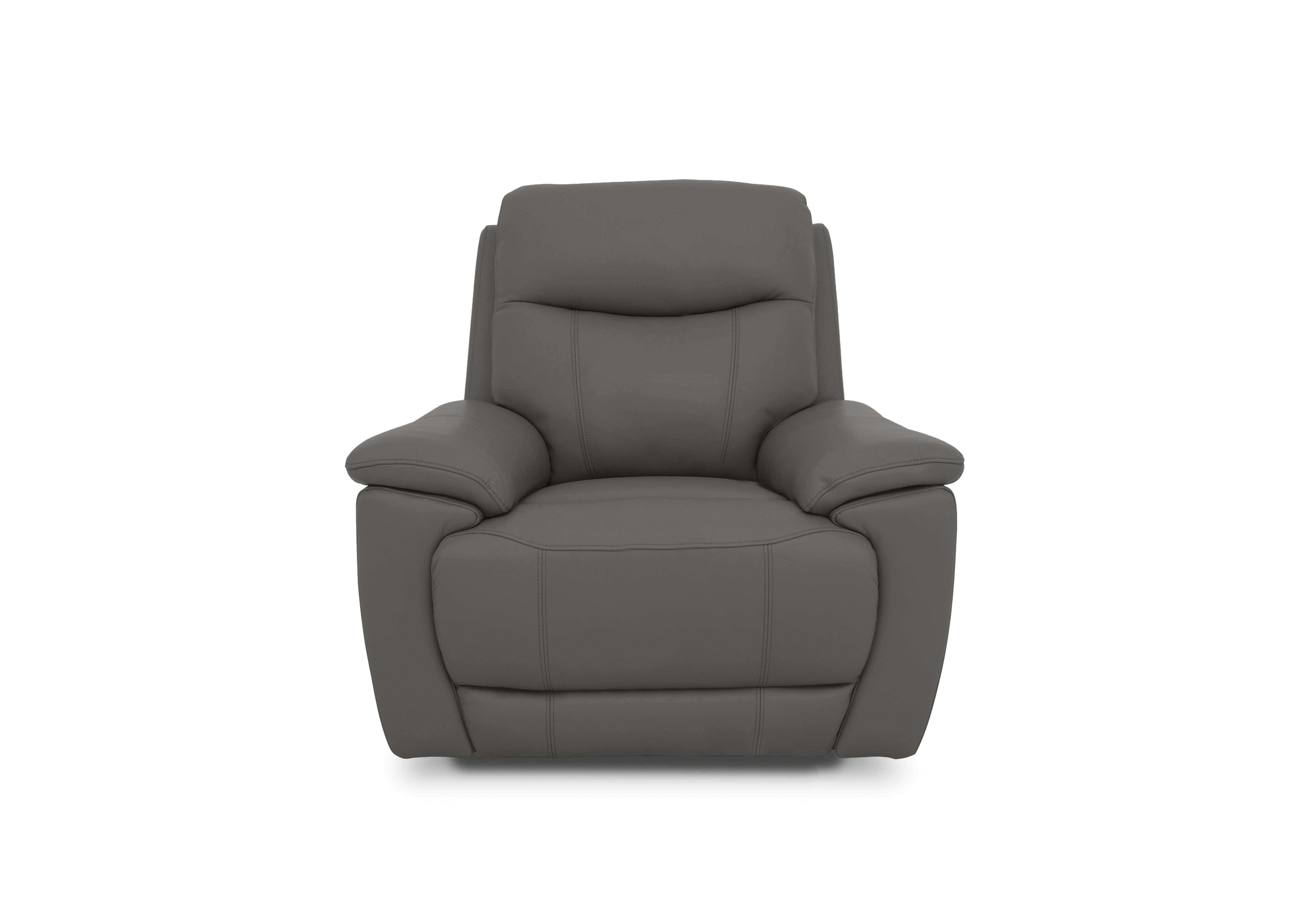 Sloane Leather Power Recliner Chair with Power Headrest in Cat-40/15 Elephant on Furniture Village