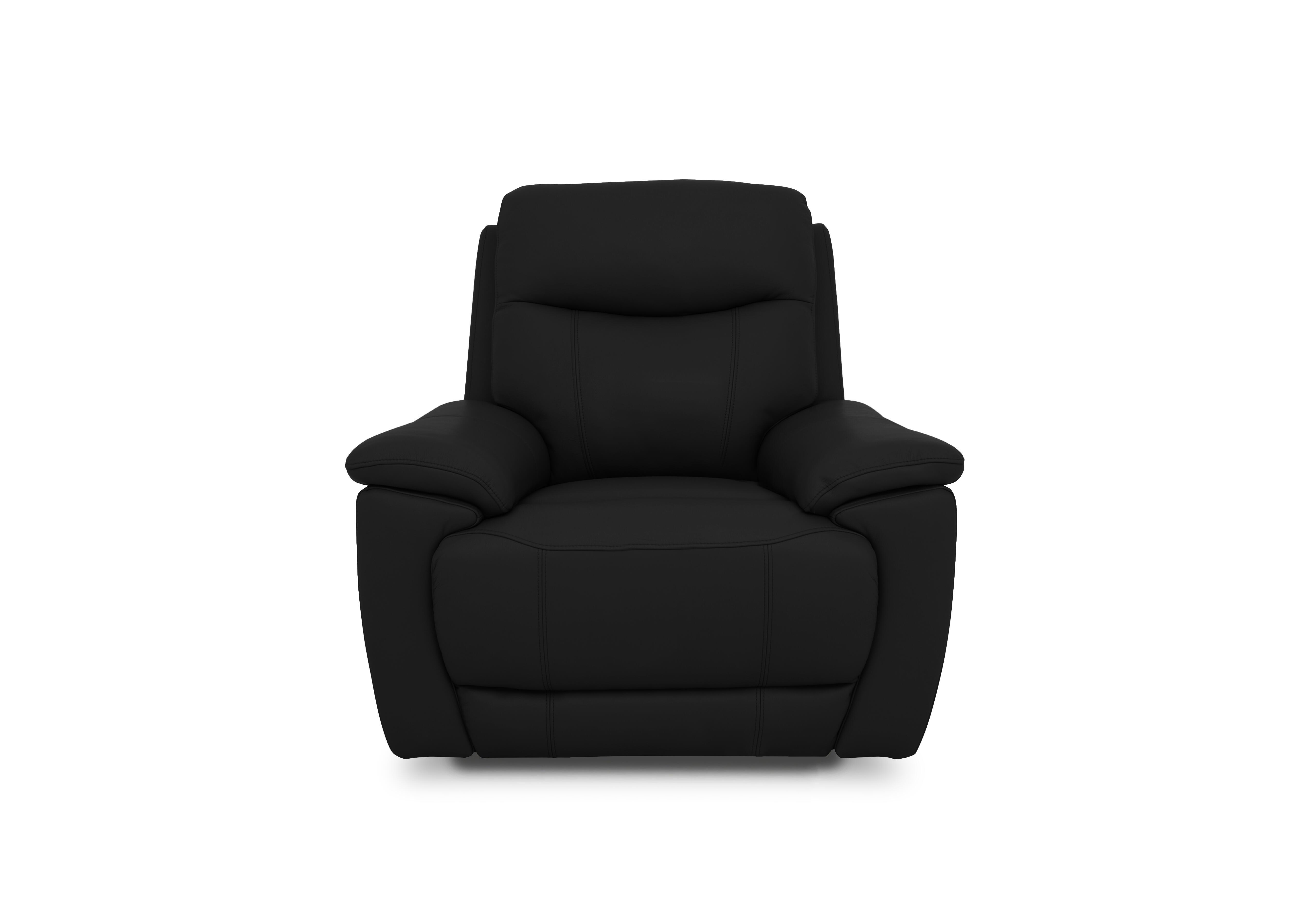 Sloane Leather Power Recliner Chair with Power Headrest in Cat-40/23 Jet Black on Furniture Village