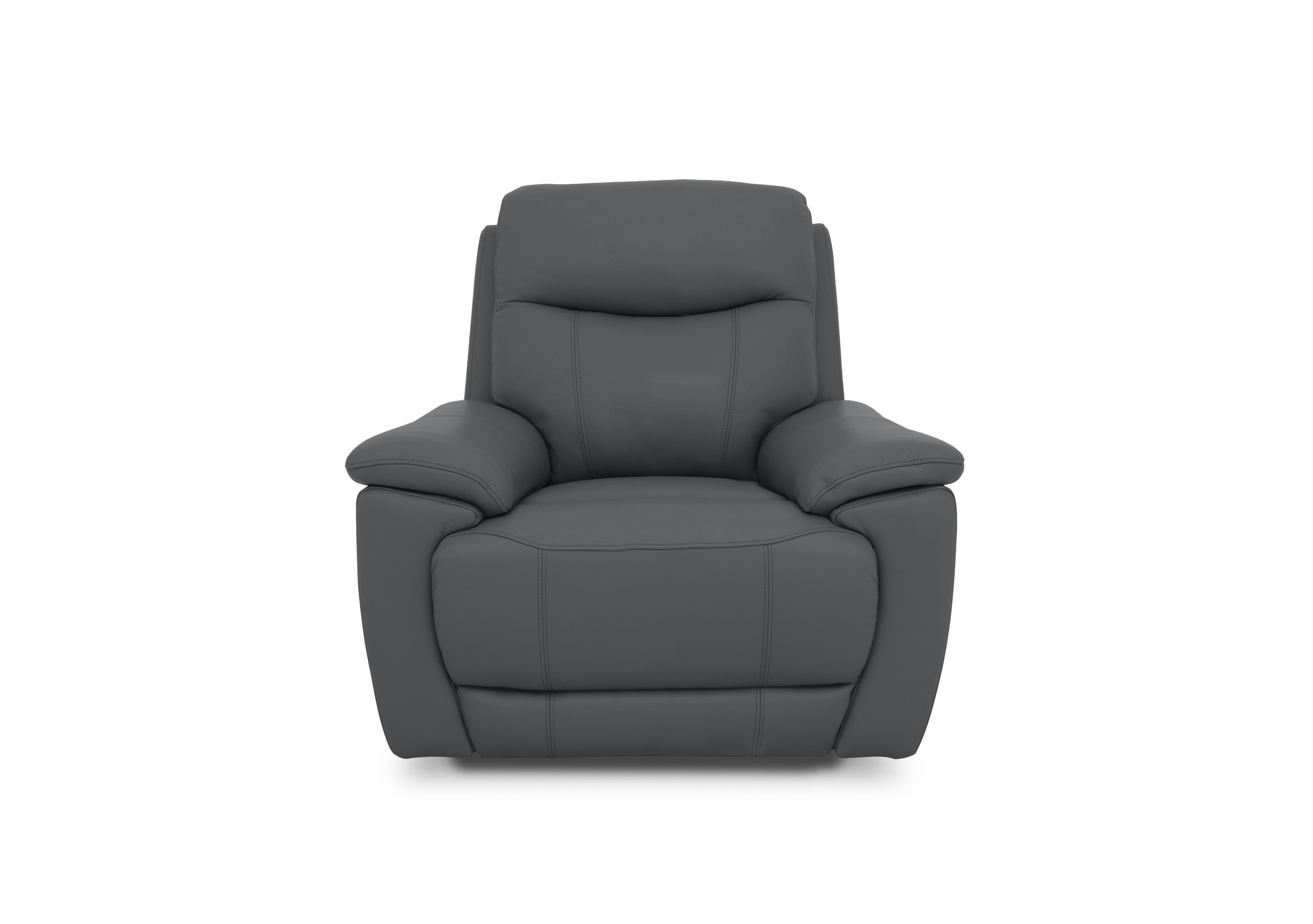 Sloane Leather Power Recliner Chair with Power Headrest in Cat-60/33 Granite on Furniture Village