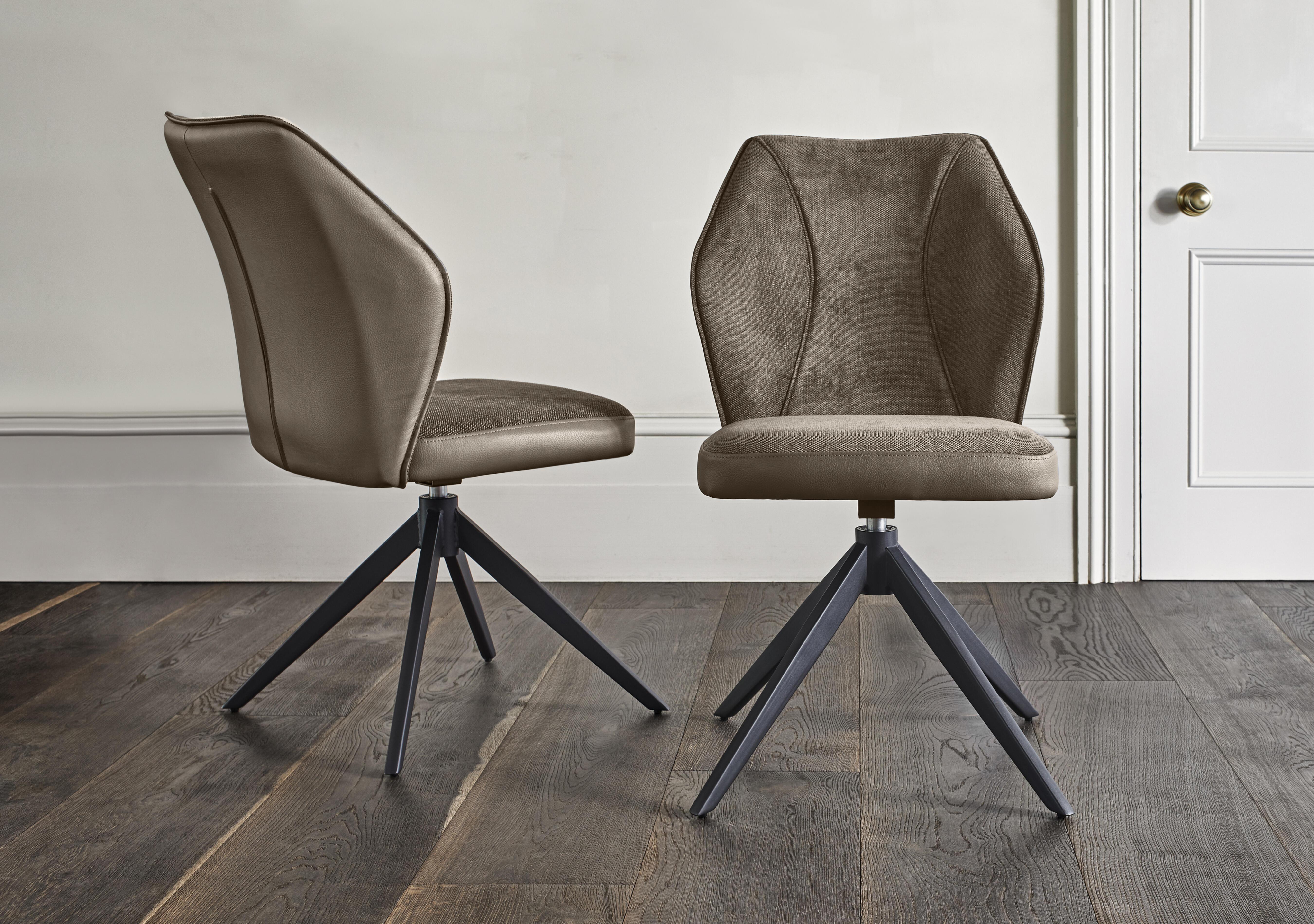 Julio Pair of Swivel Dining Chairs in  on Furniture Village