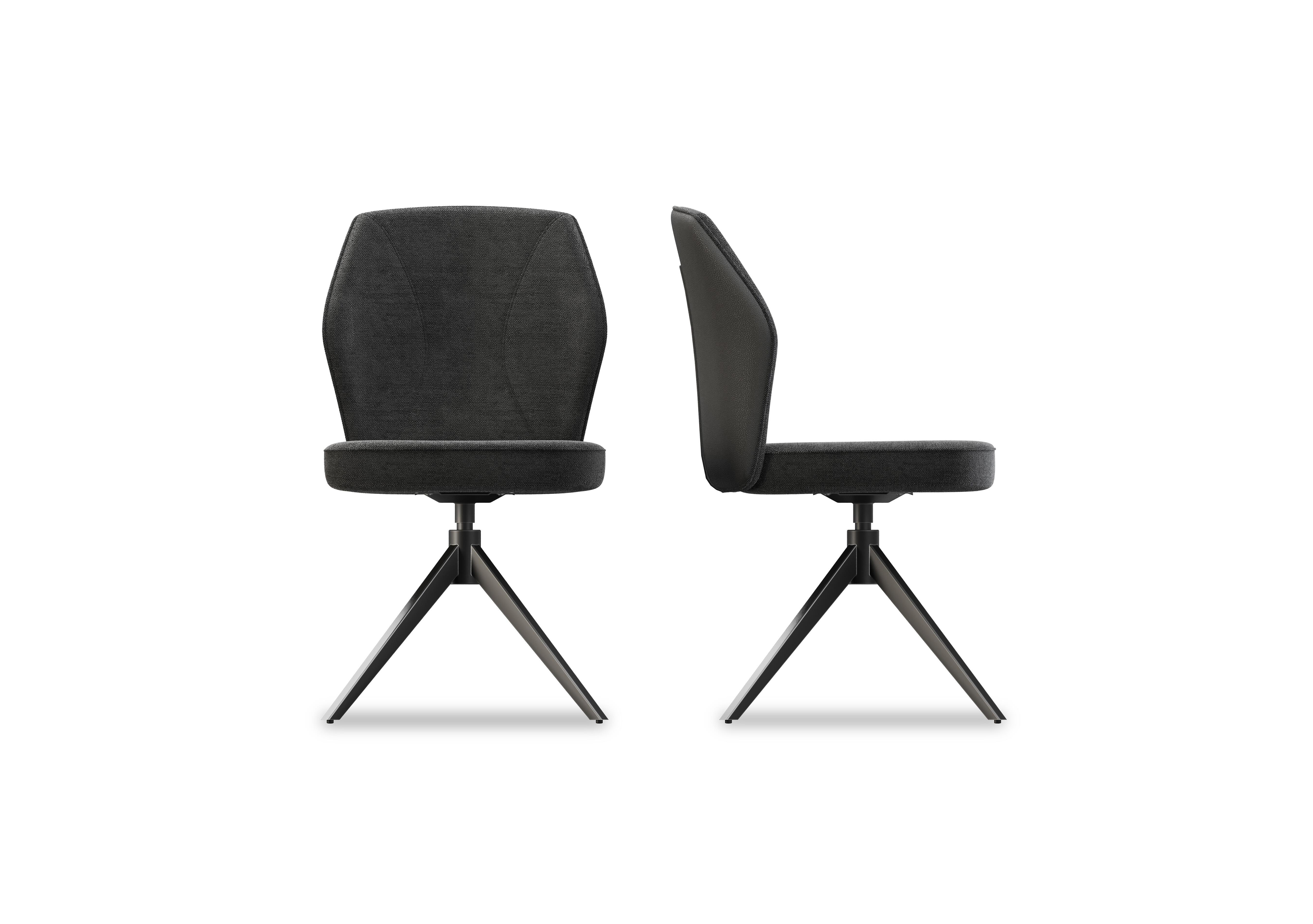 Julio Pair of Swivel Dining Chairs in Anthracite on Furniture Village
