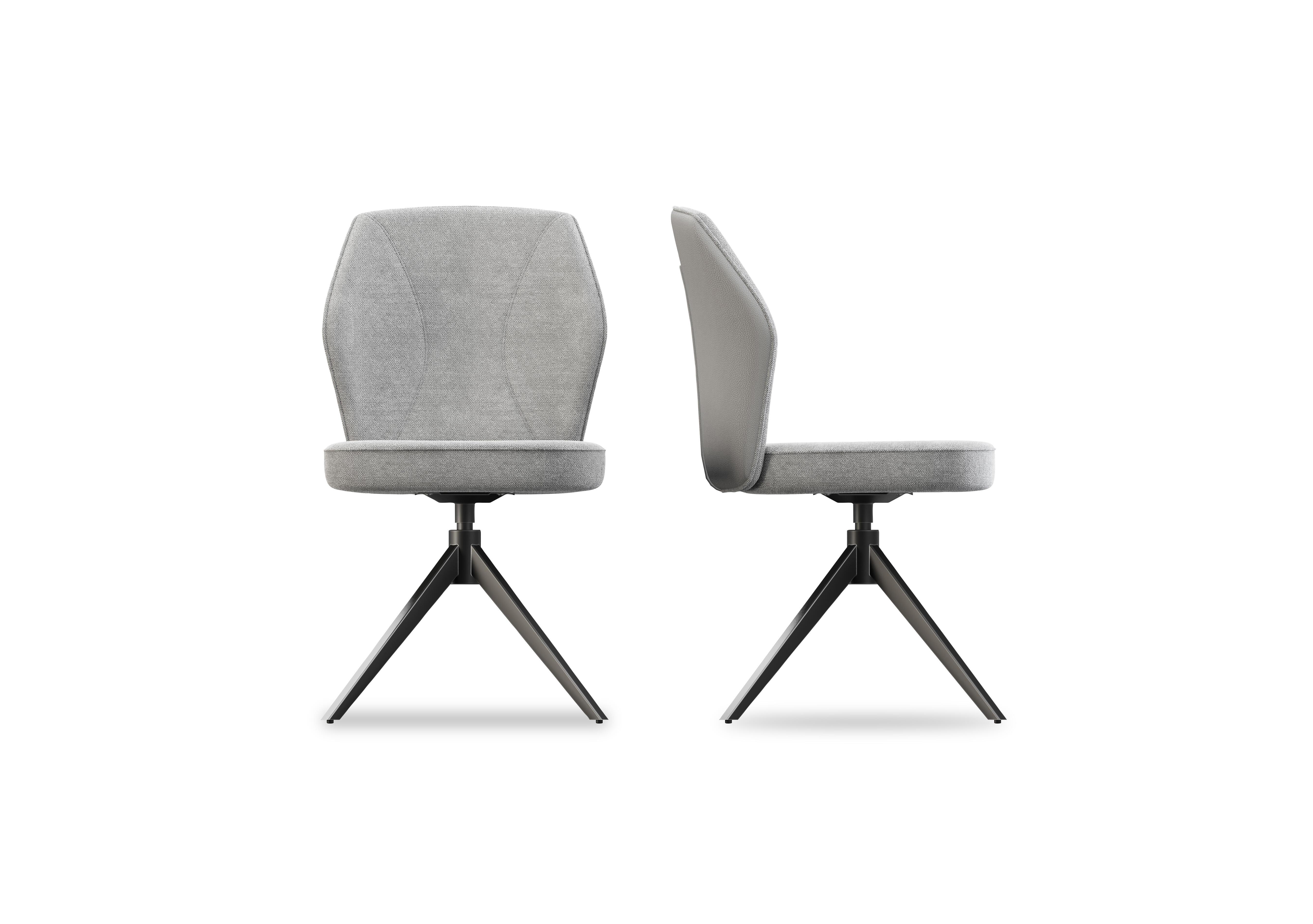 Julio Pair of Swivel Dining Chairs in Stone on Furniture Village