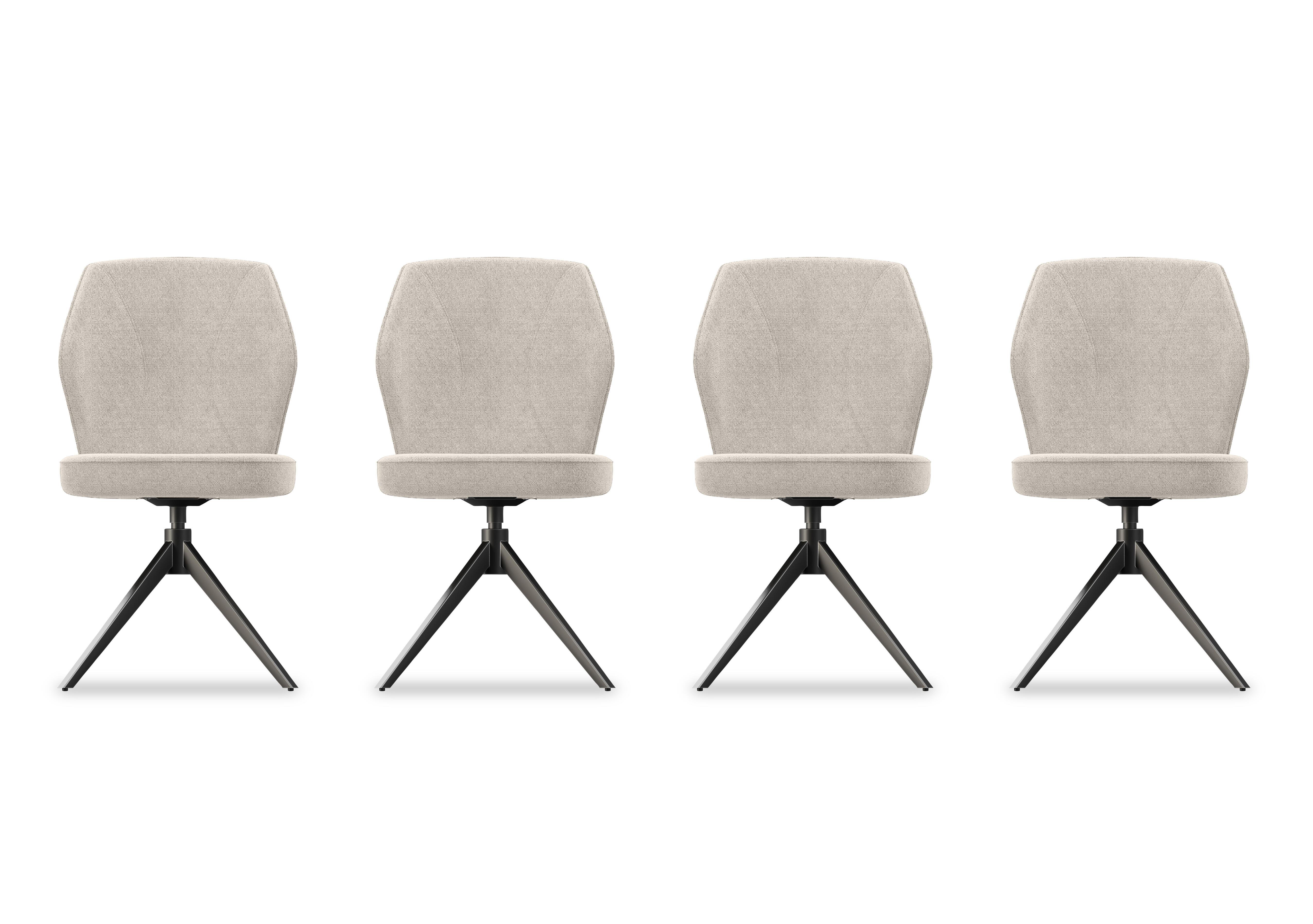 Julio Set of 4 Swivel Dining Chairs in Bc2 Cream on Furniture Village