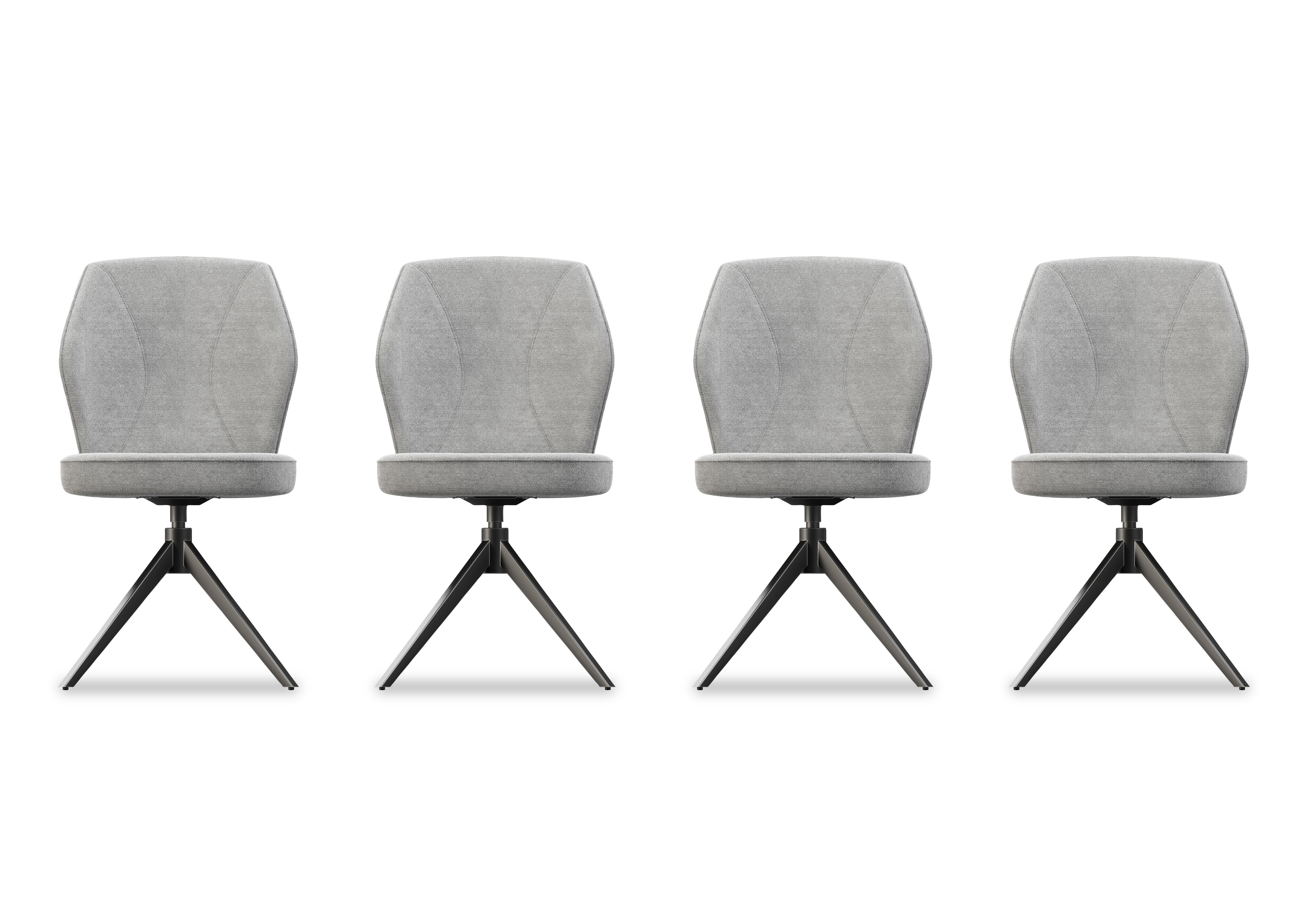 Julio Set of 4 Swivel Dining Chairs in Stone on Furniture Village