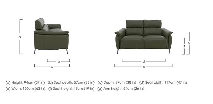 Jude Leather 2 Seater Sofa in  on Furniture Village