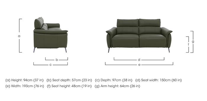 Jude Leather 3 Seater Sofa in  on Furniture Village