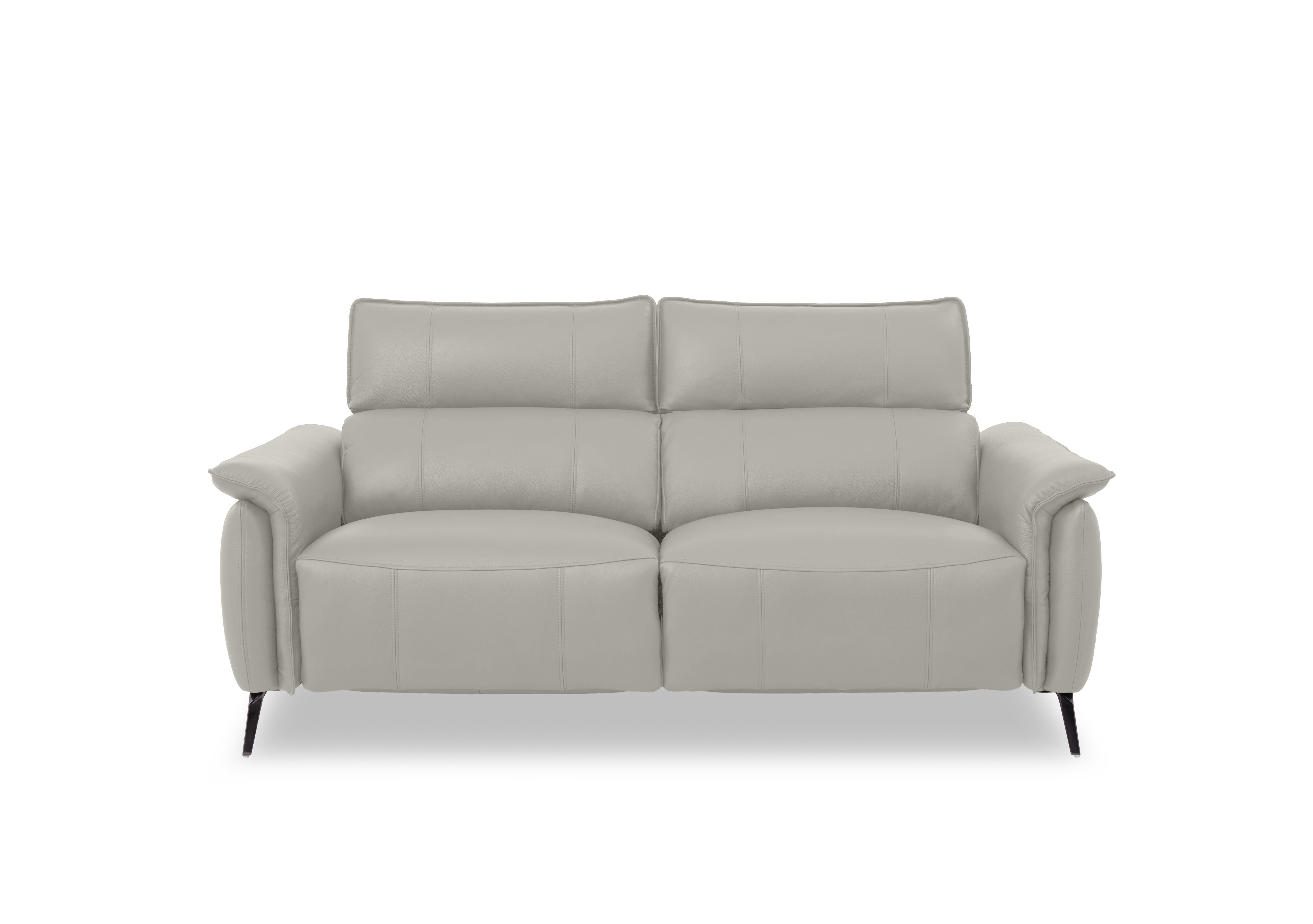 Jude Leather 3 Seater Sofa in Oslo Lead Grey Cat-40/31 on Furniture Village