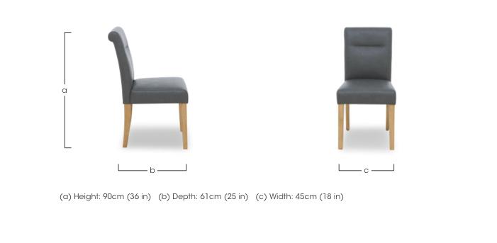 Lewis Pair of Roll Back Faux Leather Dining Chairs in  on Furniture Village