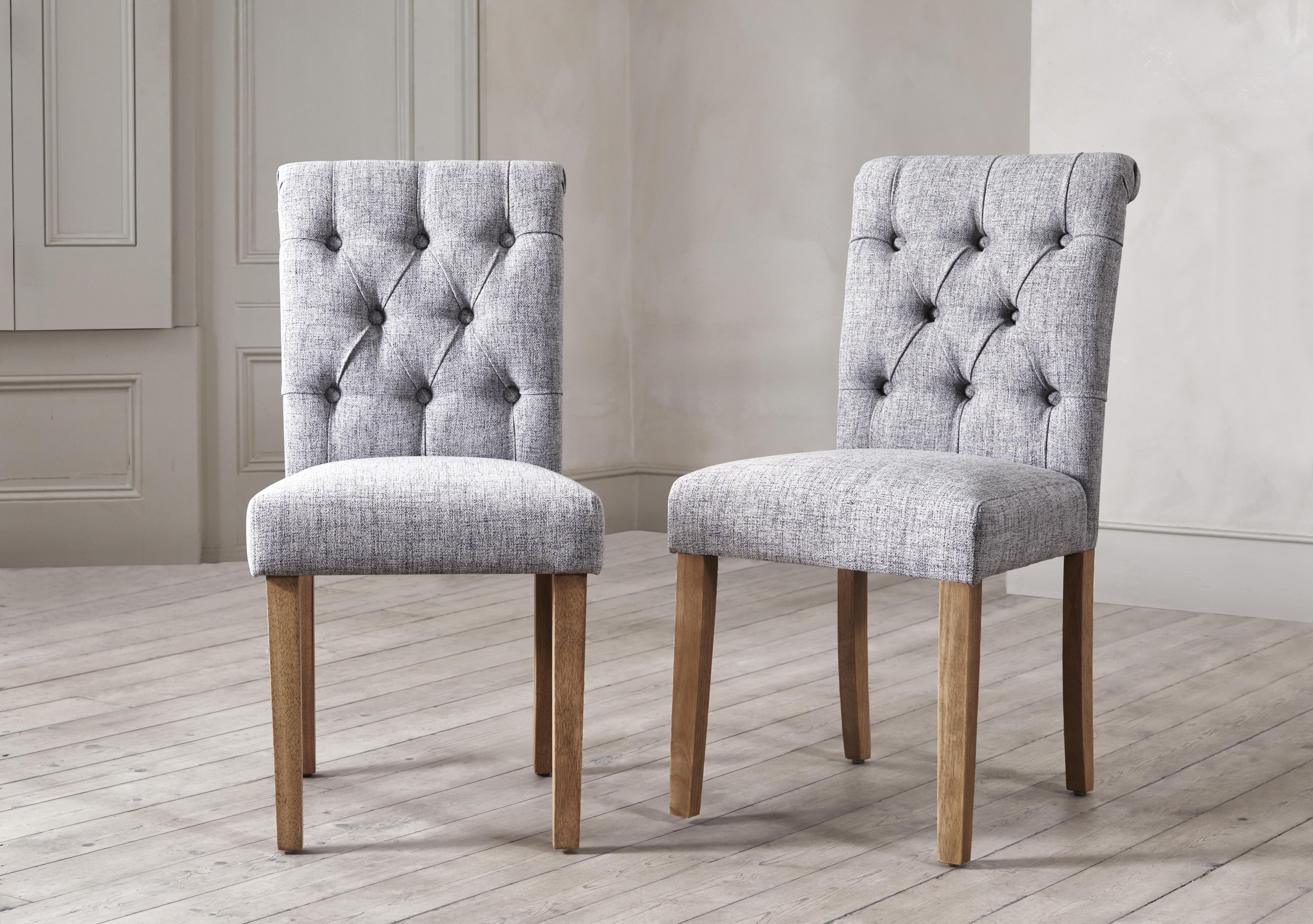Lewis Pair of Button Back Dining Chairs in  on Furniture Village