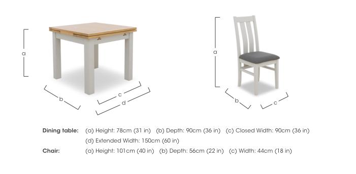Lewis Small Draw Leaf Extending Dining Table and 4 Wooden Slatted Back Dining Chairs in  on Furniture Village