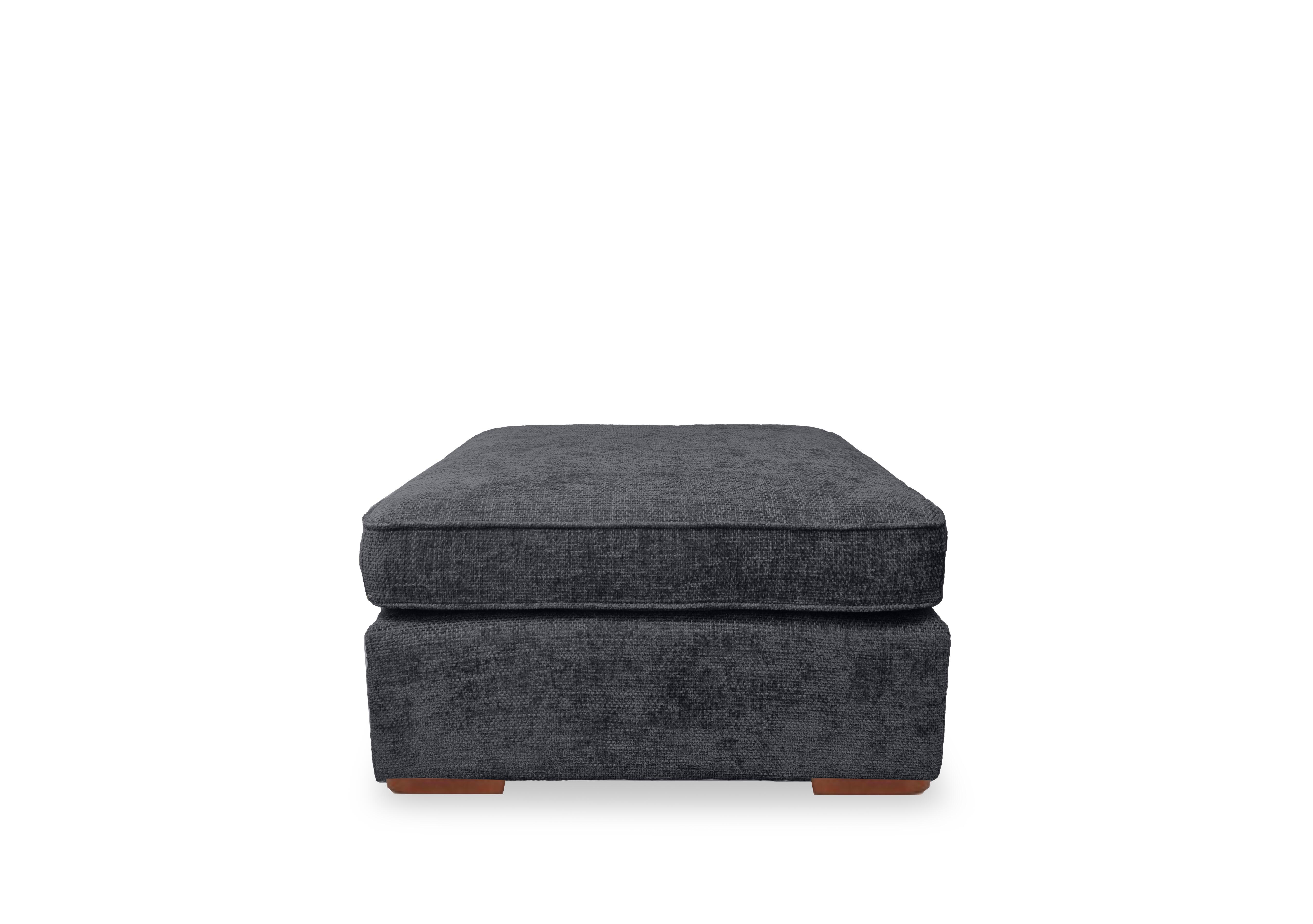 Emilia Square Footstool in Navy on Furniture Village