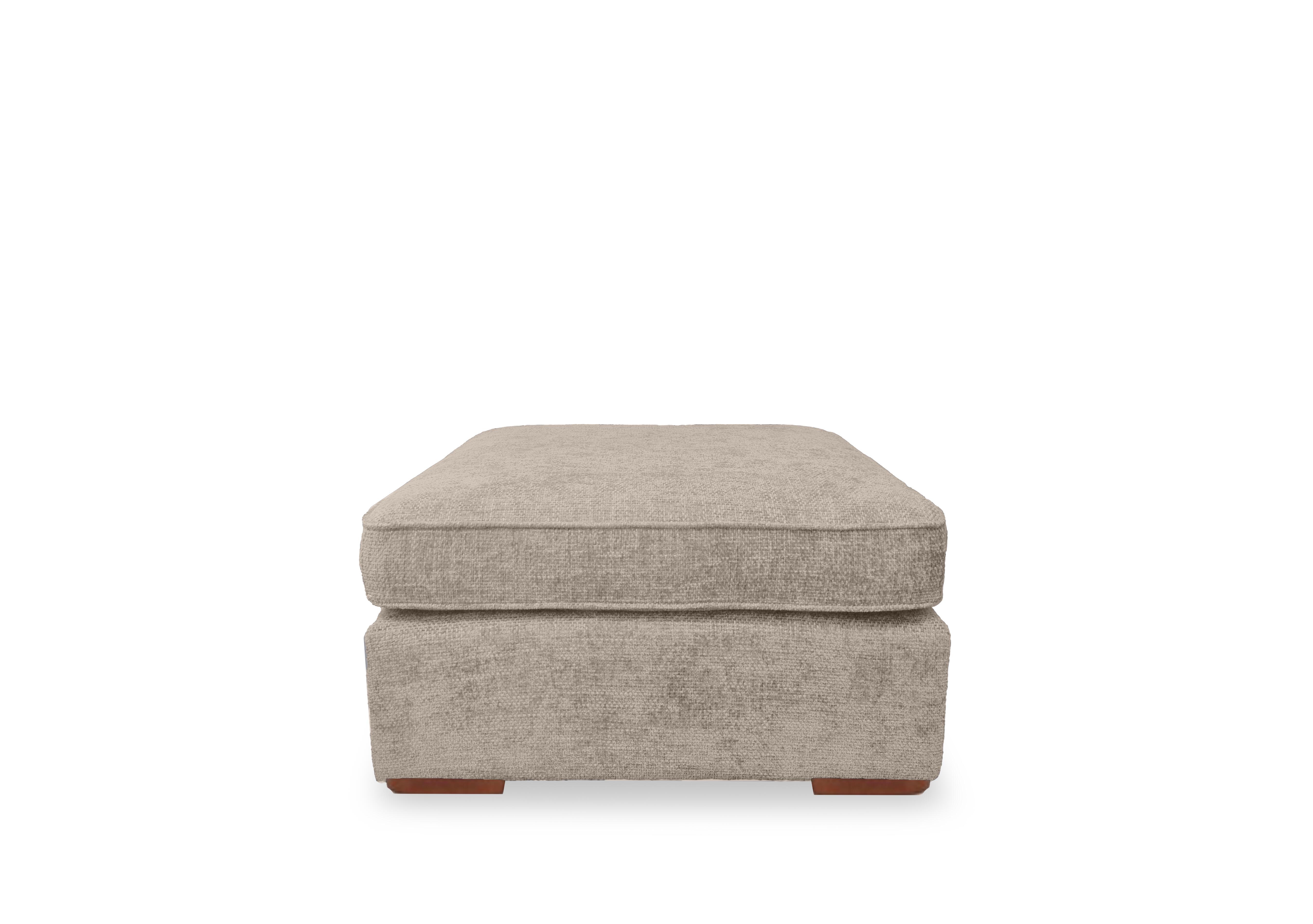 Emilia Square Footstool in Stone on Furniture Village