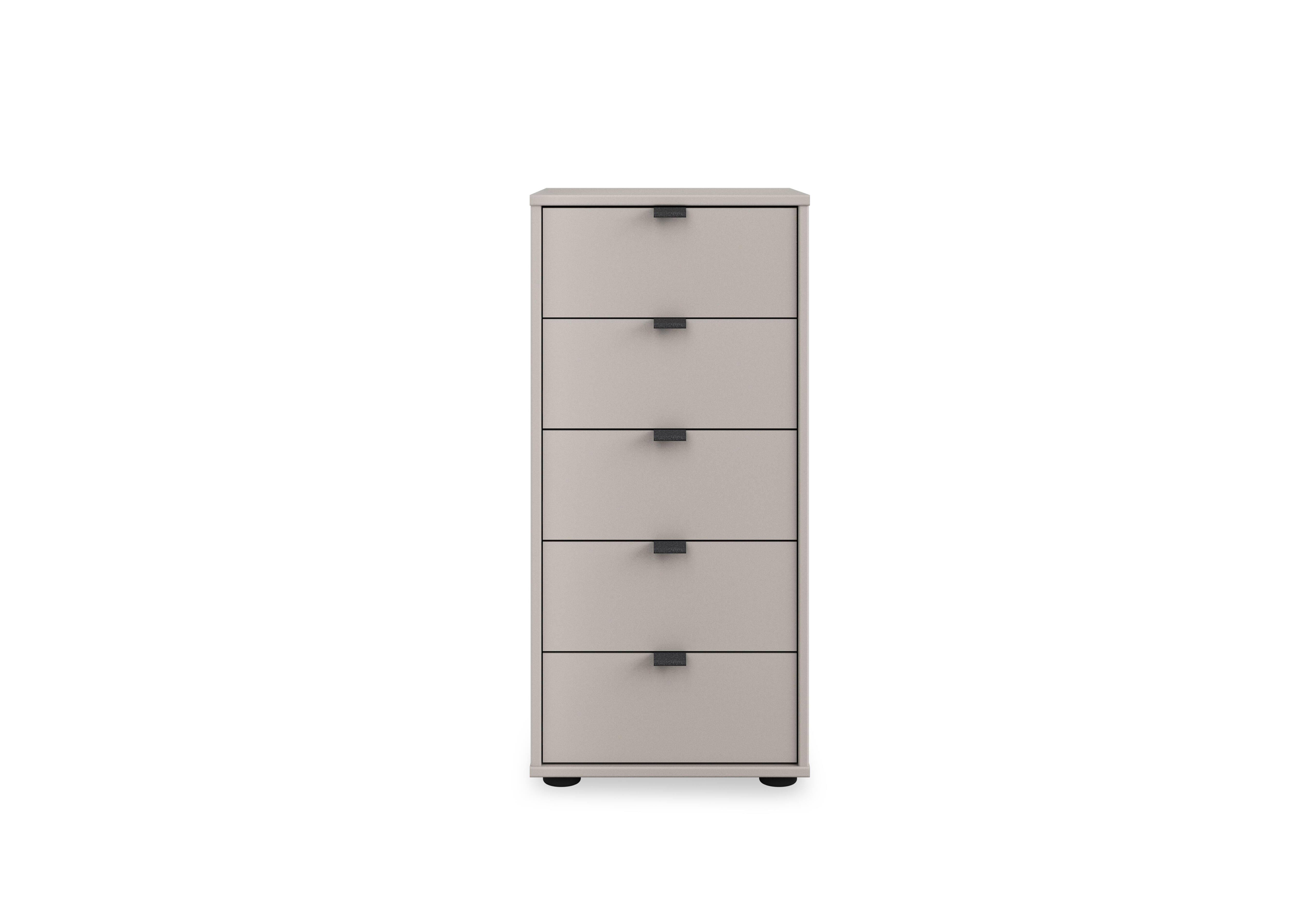 Tullio 40cm 5 Drawer Chest in Pebble Grey on Furniture Village