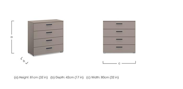 Dante 4 Drawer Décor Wide Chest in  on Furniture Village