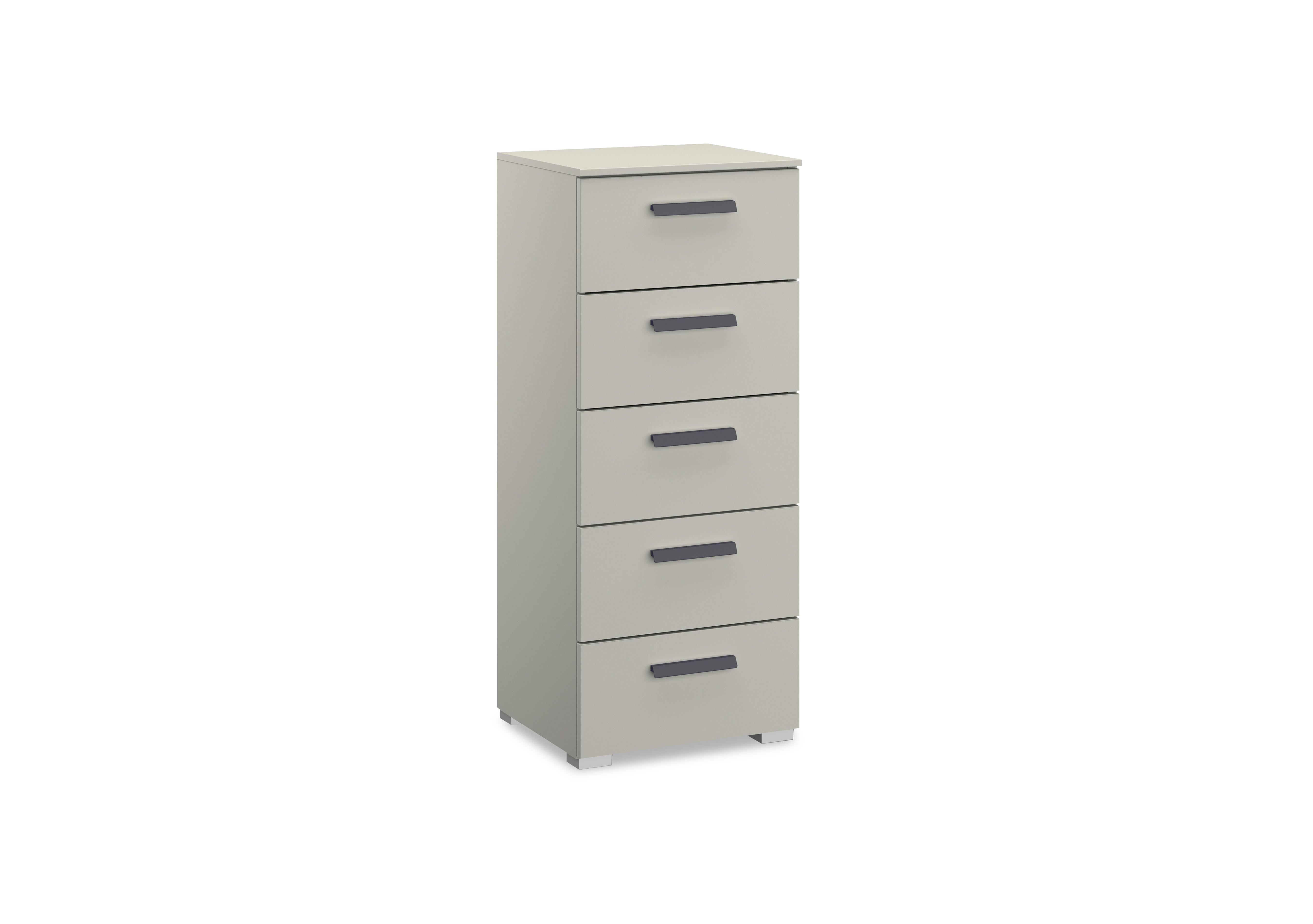 Dante 5 Drawer Décor Narrow Chest in Champagne A201g on Furniture Village