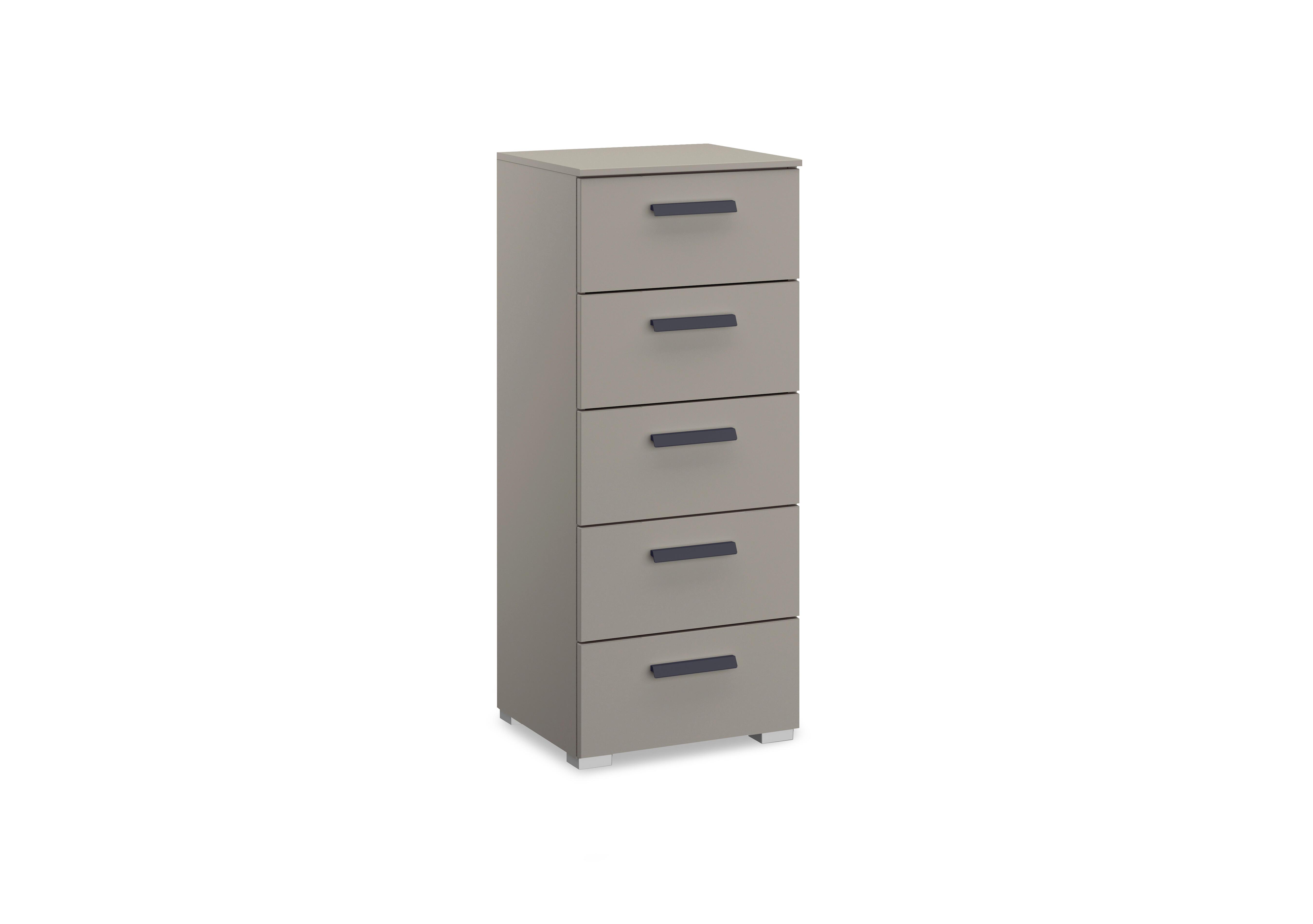 Dante 5 Drawer Décor Narrow Chest in Fango A202g on Furniture Village