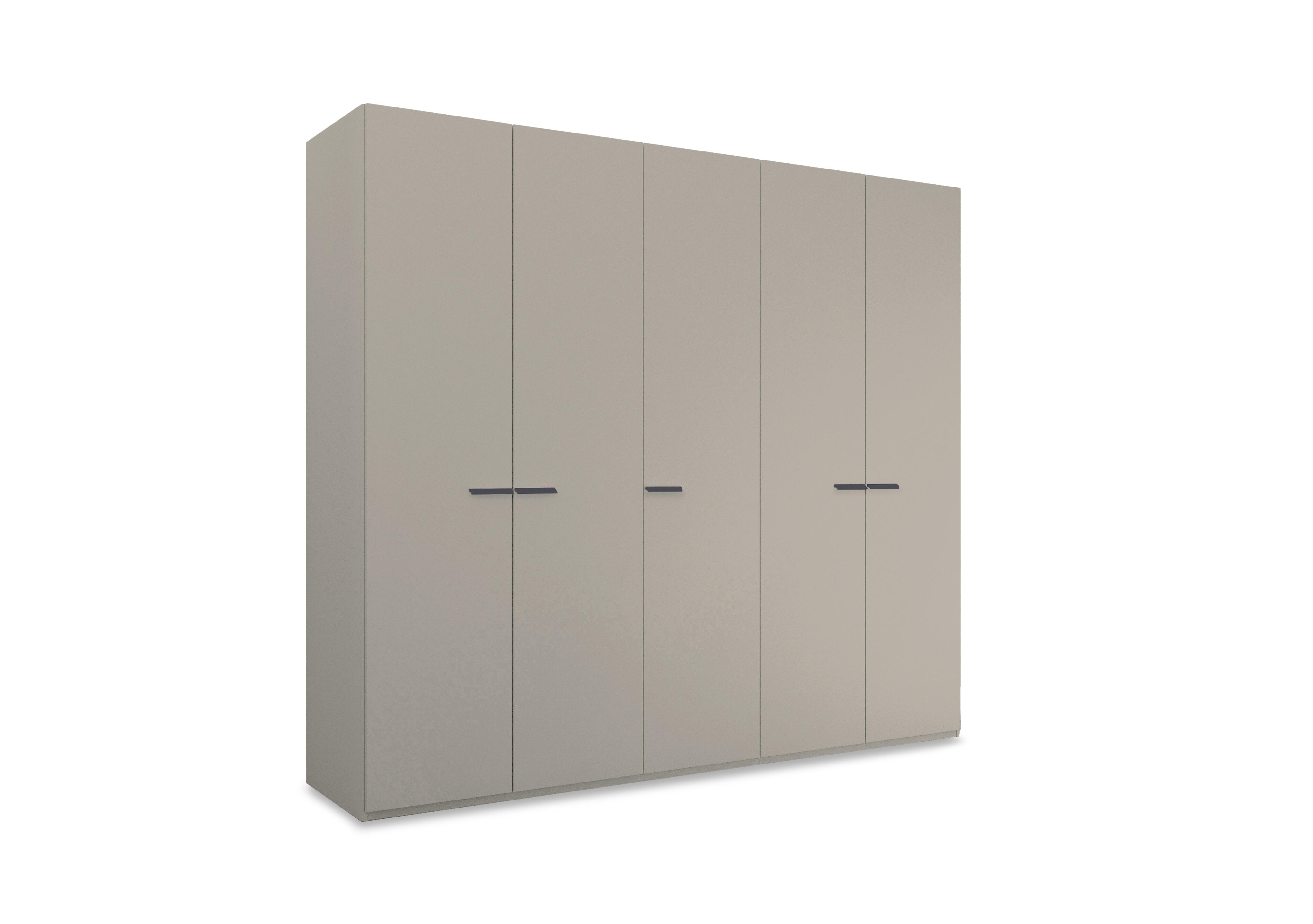 Dante 251cm 5 Door Hinged Décor Wardrobe in Fango A202g on Furniture Village
