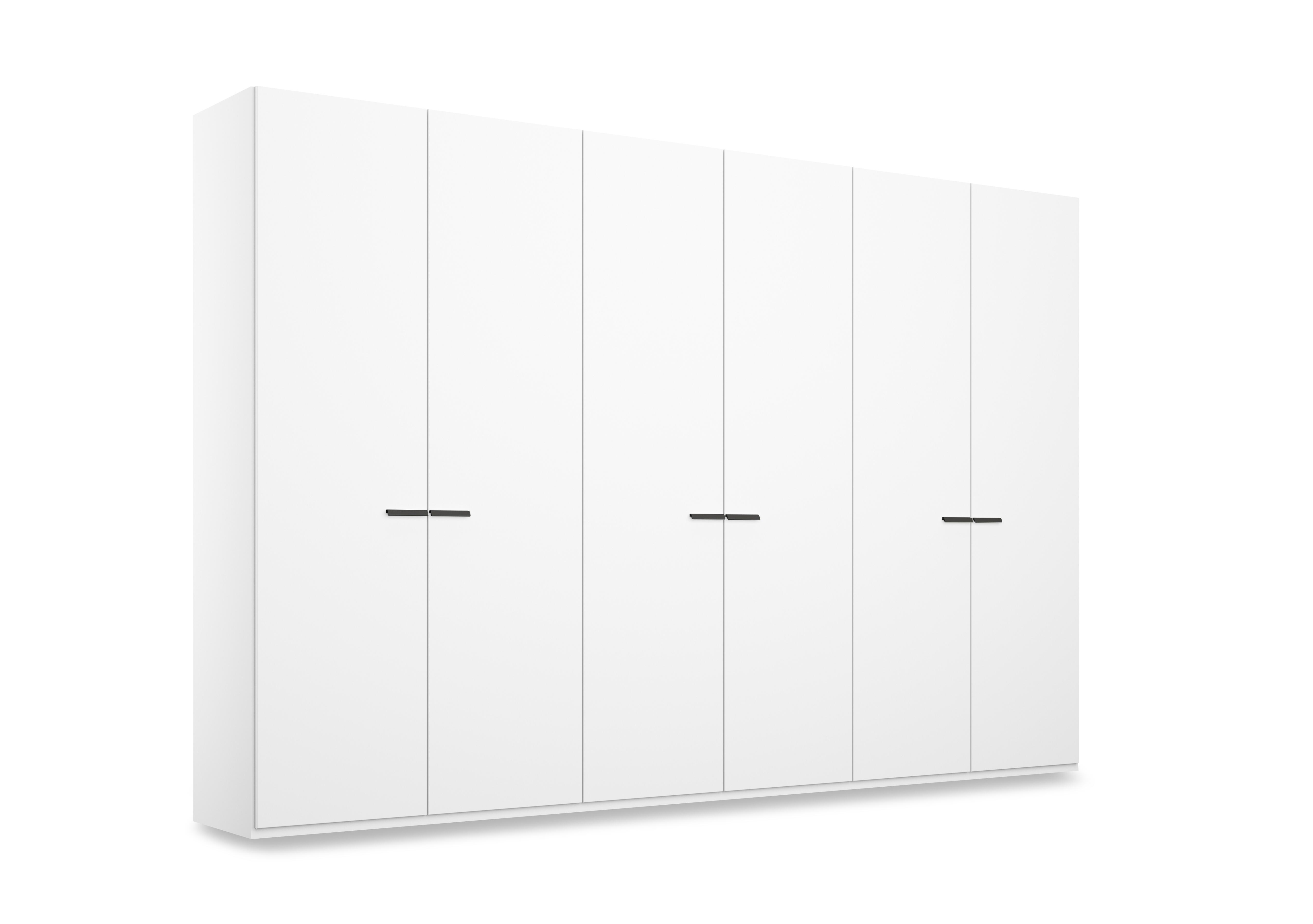 Dante 301cm 6 Door Hinged D&eacute;cor Wardrobe in Alpine White A200g on Furniture Village