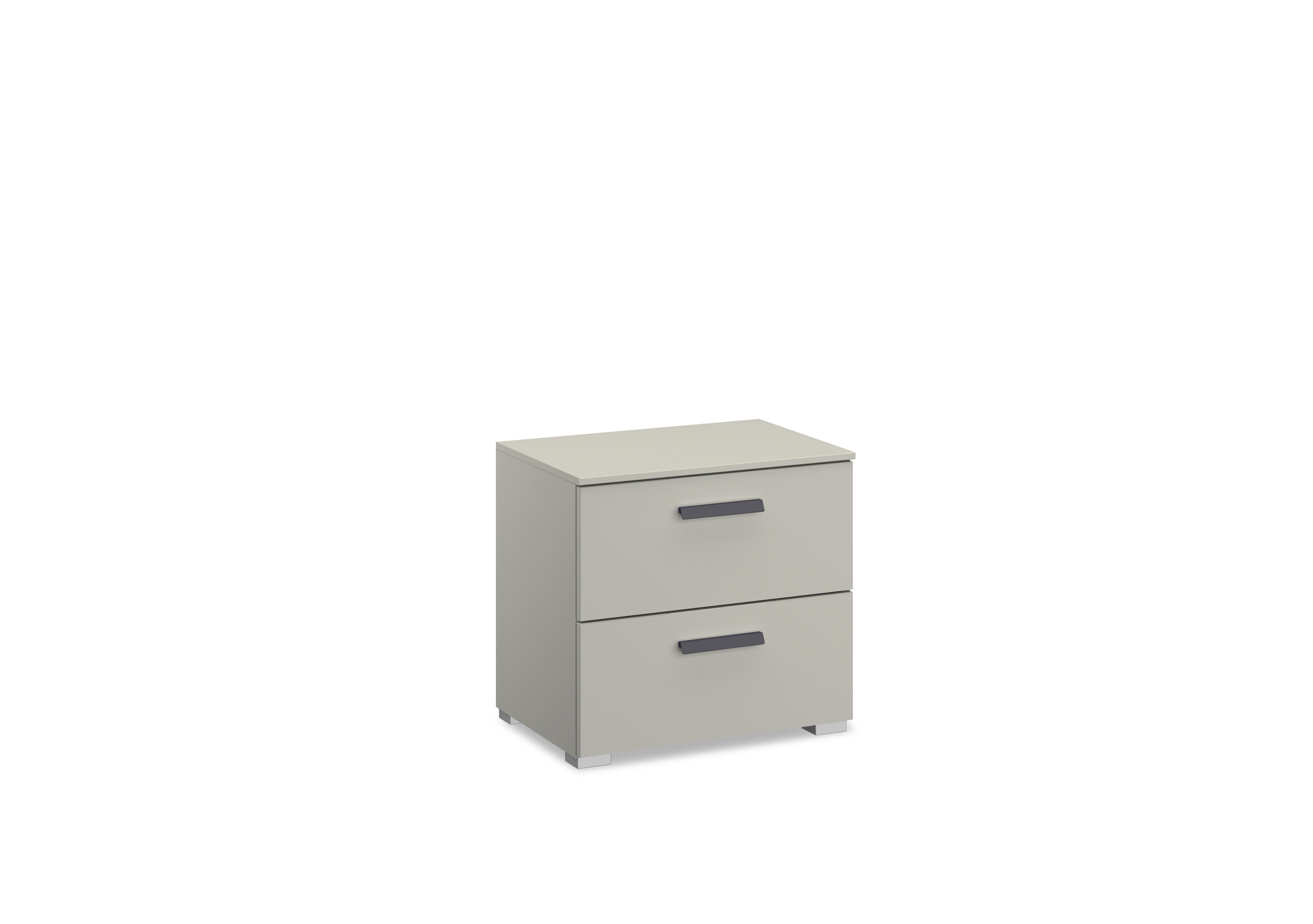 Dante 2 Drawer Décor Bedside Cabinet in Champagne A201g on Furniture Village