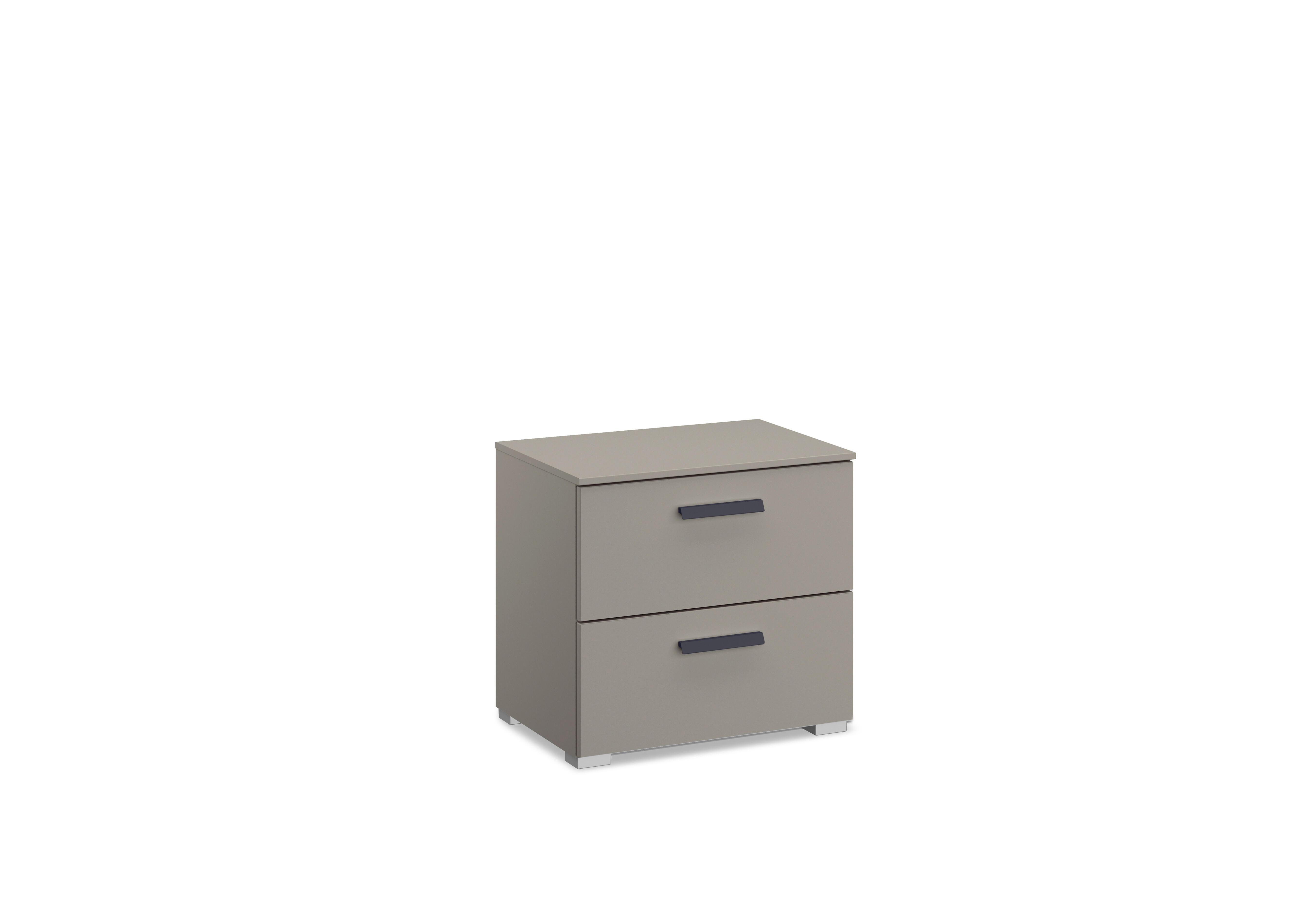 Dante 2 Drawer Décor Bedside Cabinet in Fango A202g on Furniture Village