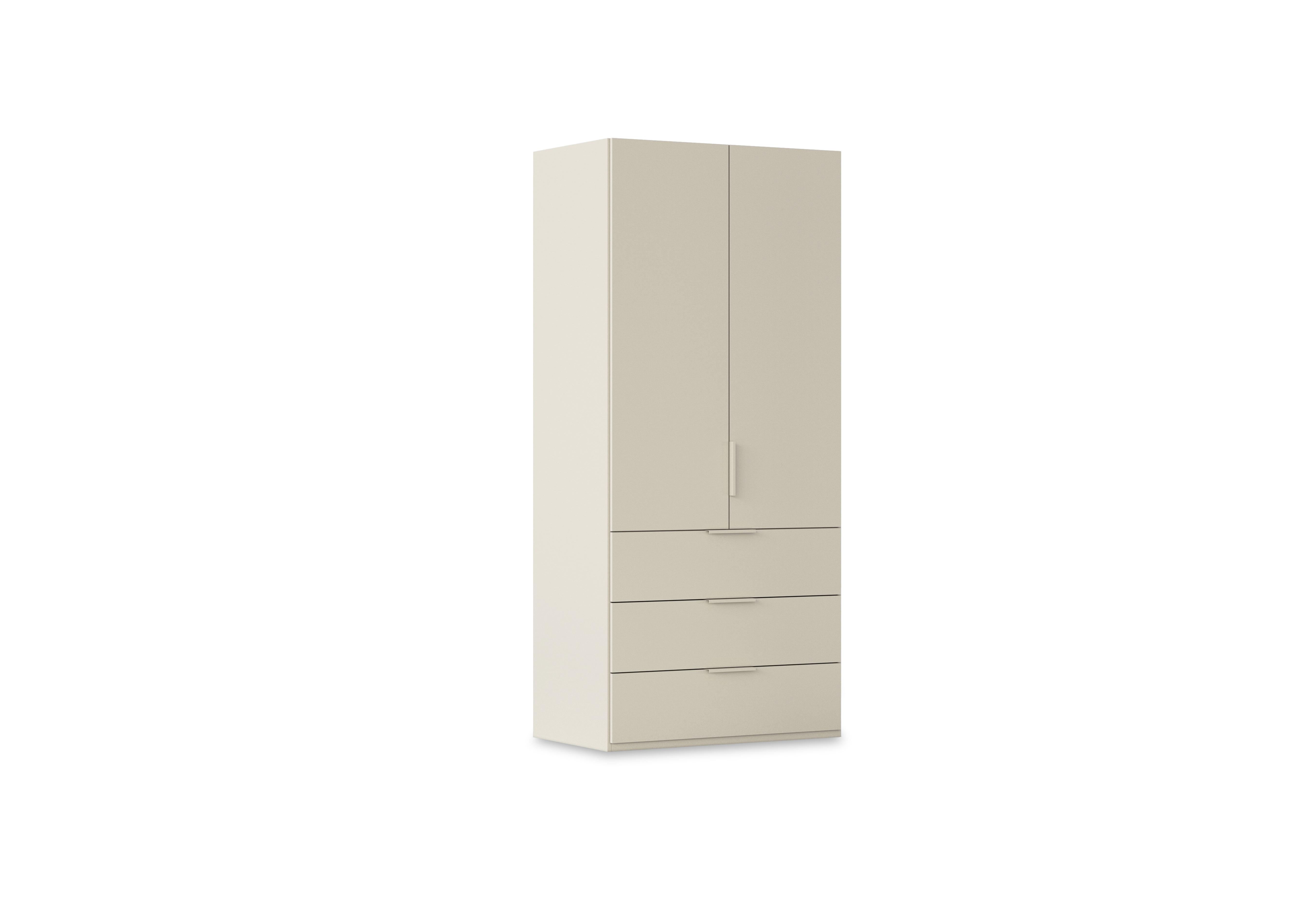 Haven 101cm 2 Door Combi Wardrobe with Décor Doors in Acd3k Champagne Champagne Frnt on Furniture Village