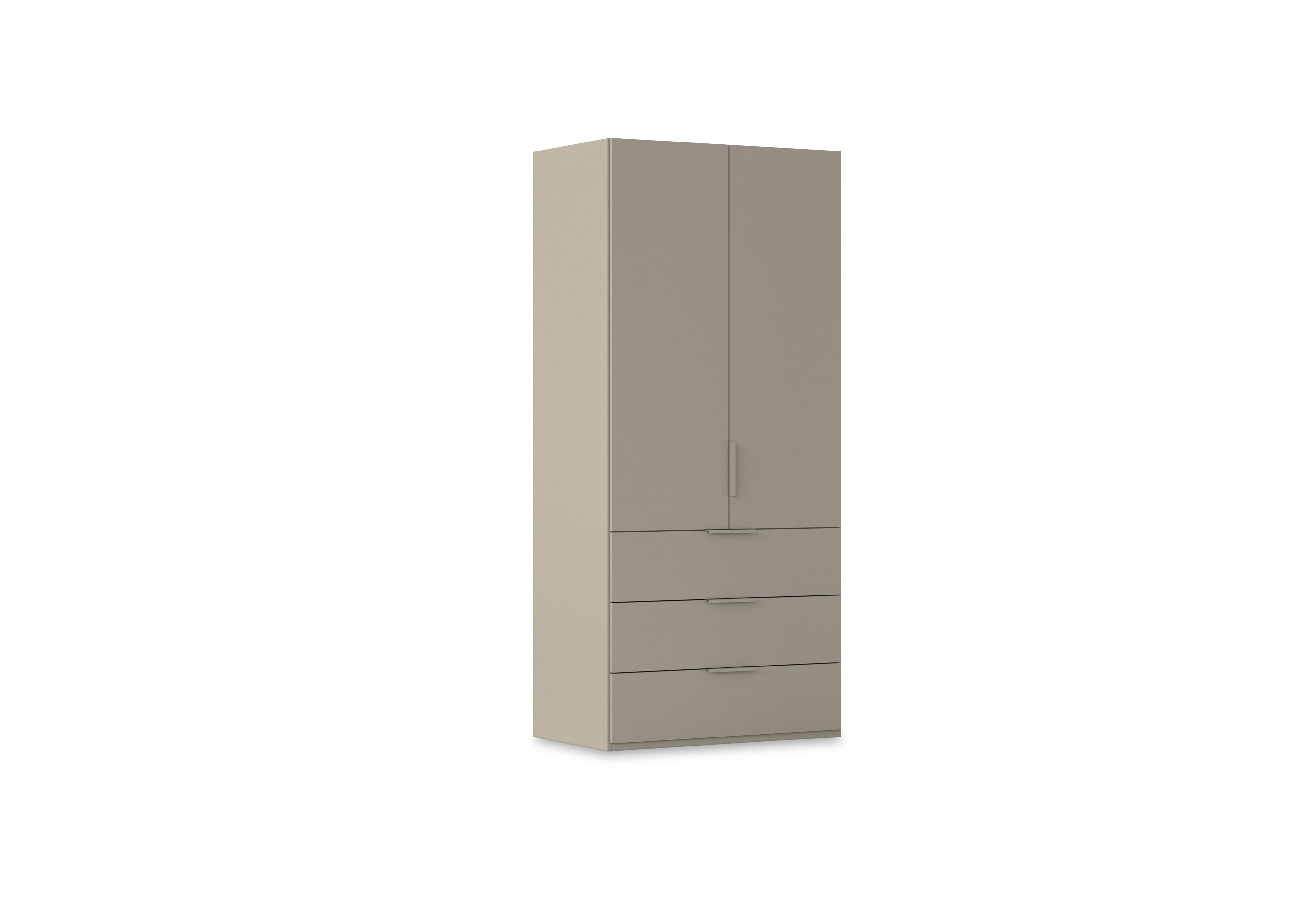 Haven 101cm 2 Door Combi Wardrobe with Décor Doors in Afd4k Fango Fango Front on Furniture Village