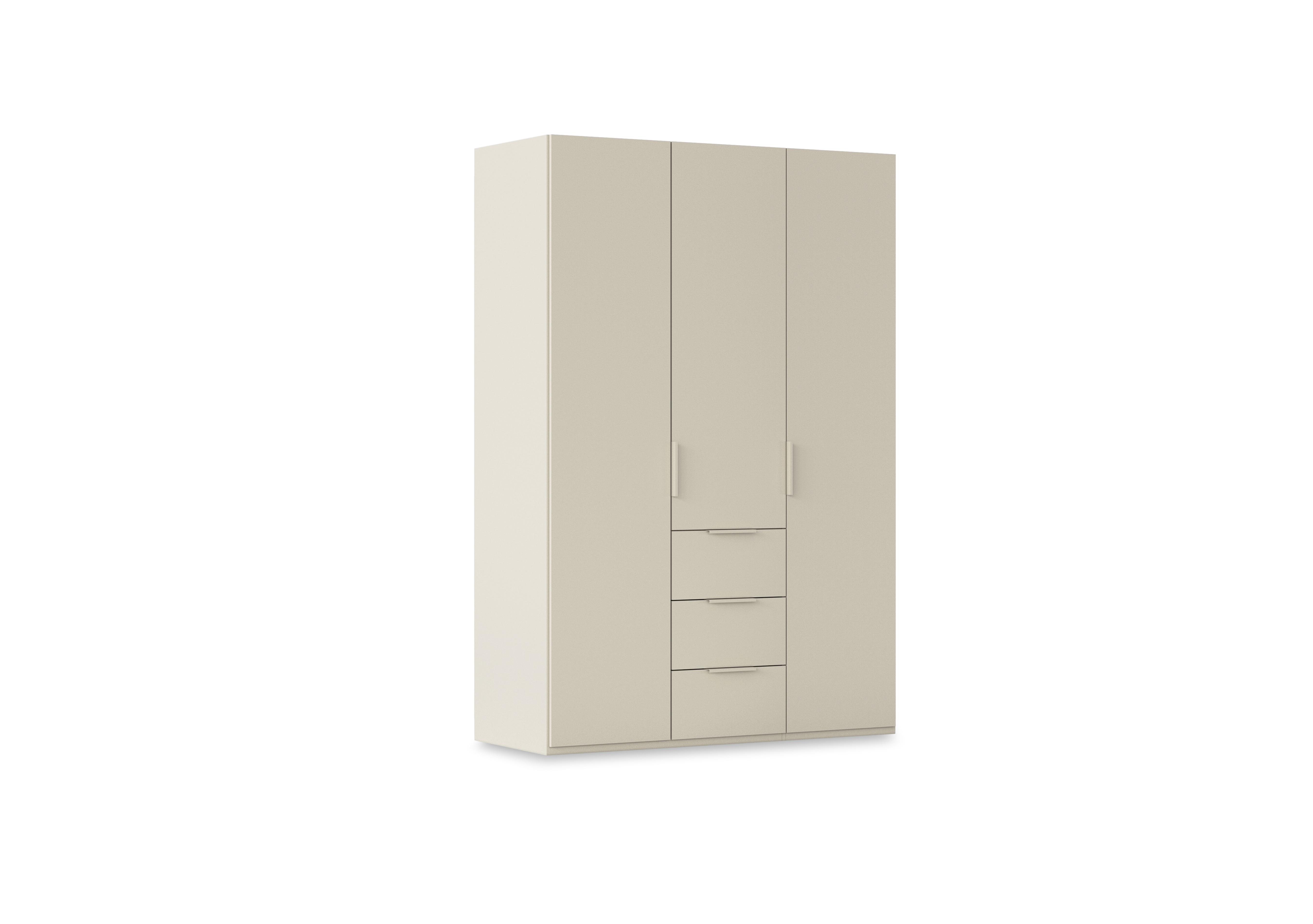 Haven 151cm 3 Door Combi Wardrobe with D&eacute;cor Doors in Acd3k Champagne Champagne Frnt on Furniture Village