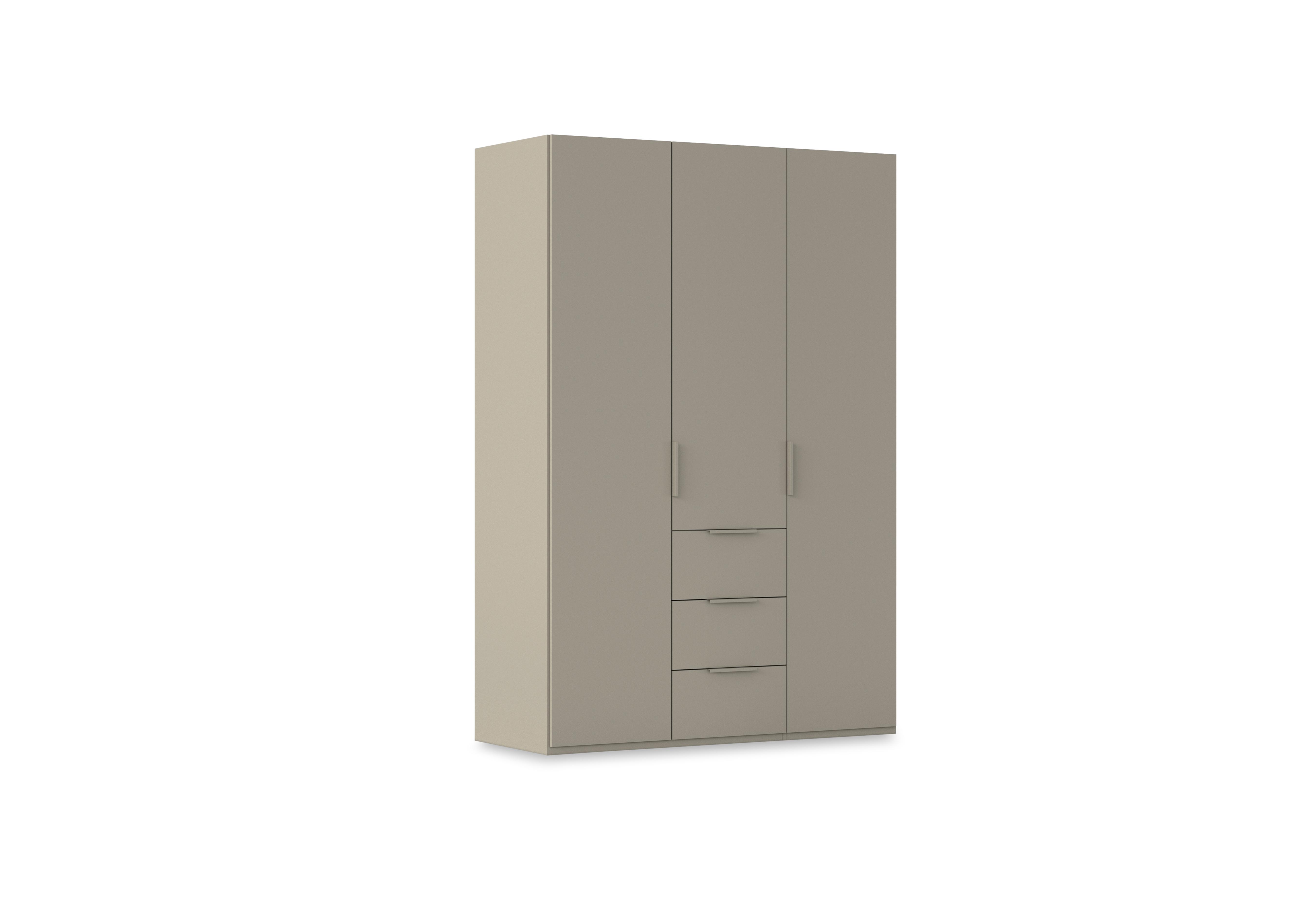 Haven 151cm 3 Door Combi Wardrobe with Décor Doors in Afd4k Fango Fango Front on Furniture Village