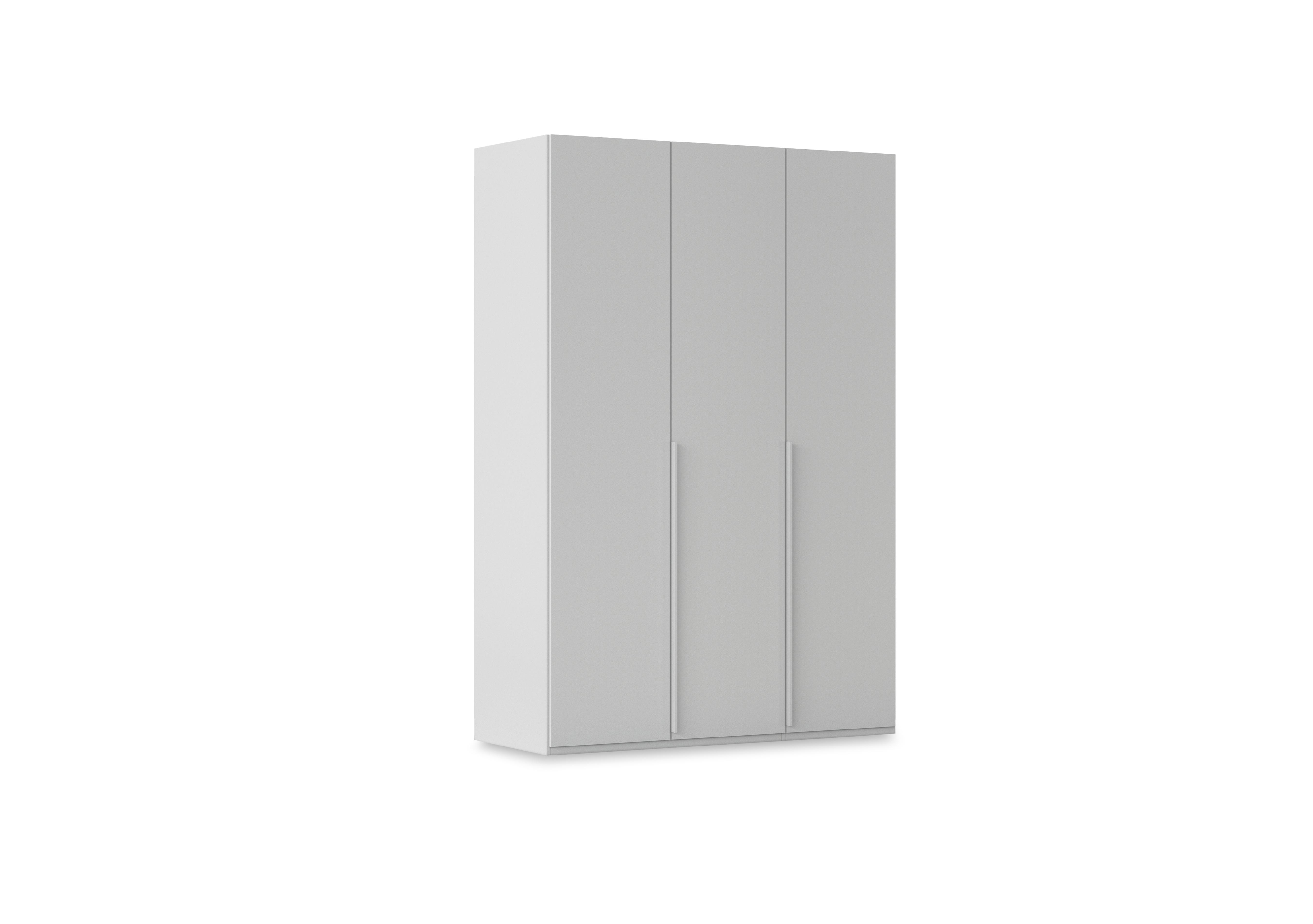 Haven 151cm 3 Door Hinged Wardrobe with Décor Doors in Agd2l Silk Grey Silk Grey Frnt on Furniture Village