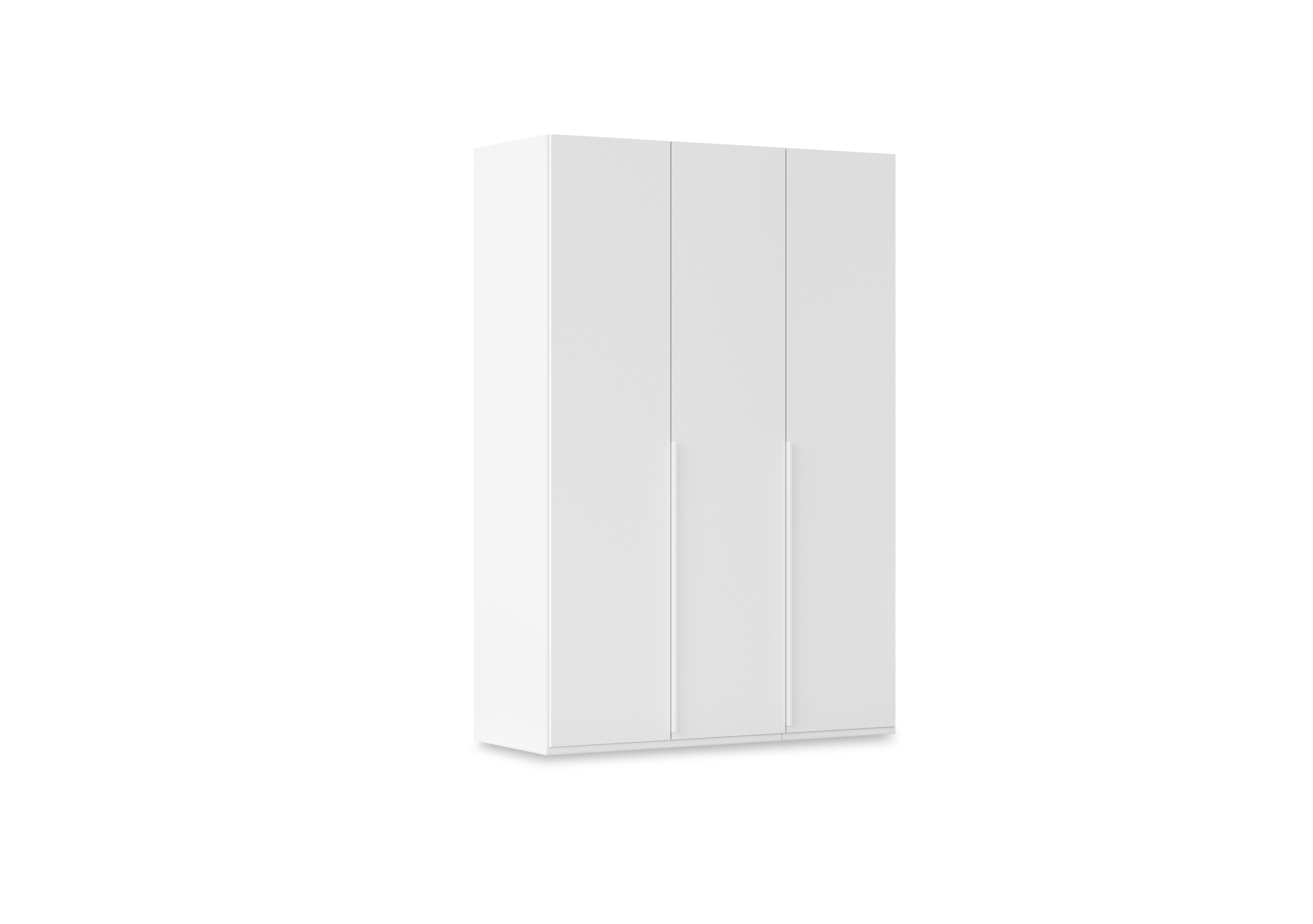 Haven 151cm 3 Door Hinged Wardrobe with Décor Doors in Awd1l Alpine White White Front on Furniture Village