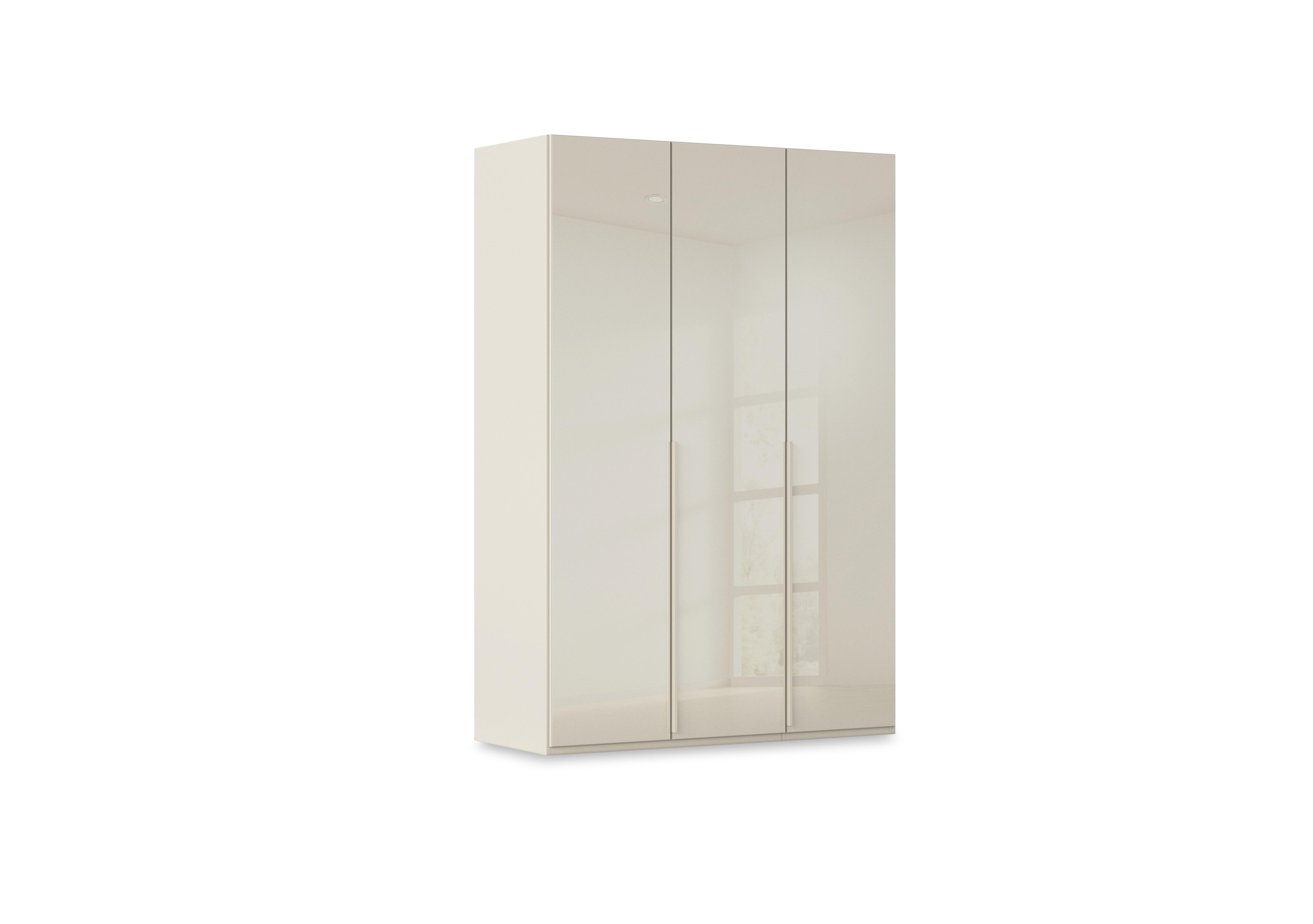 Haven 151cm 3 Door Hinged Wardrobe with Glass Doors in Acg3l  Champagne Champagne Gls on Furniture Village