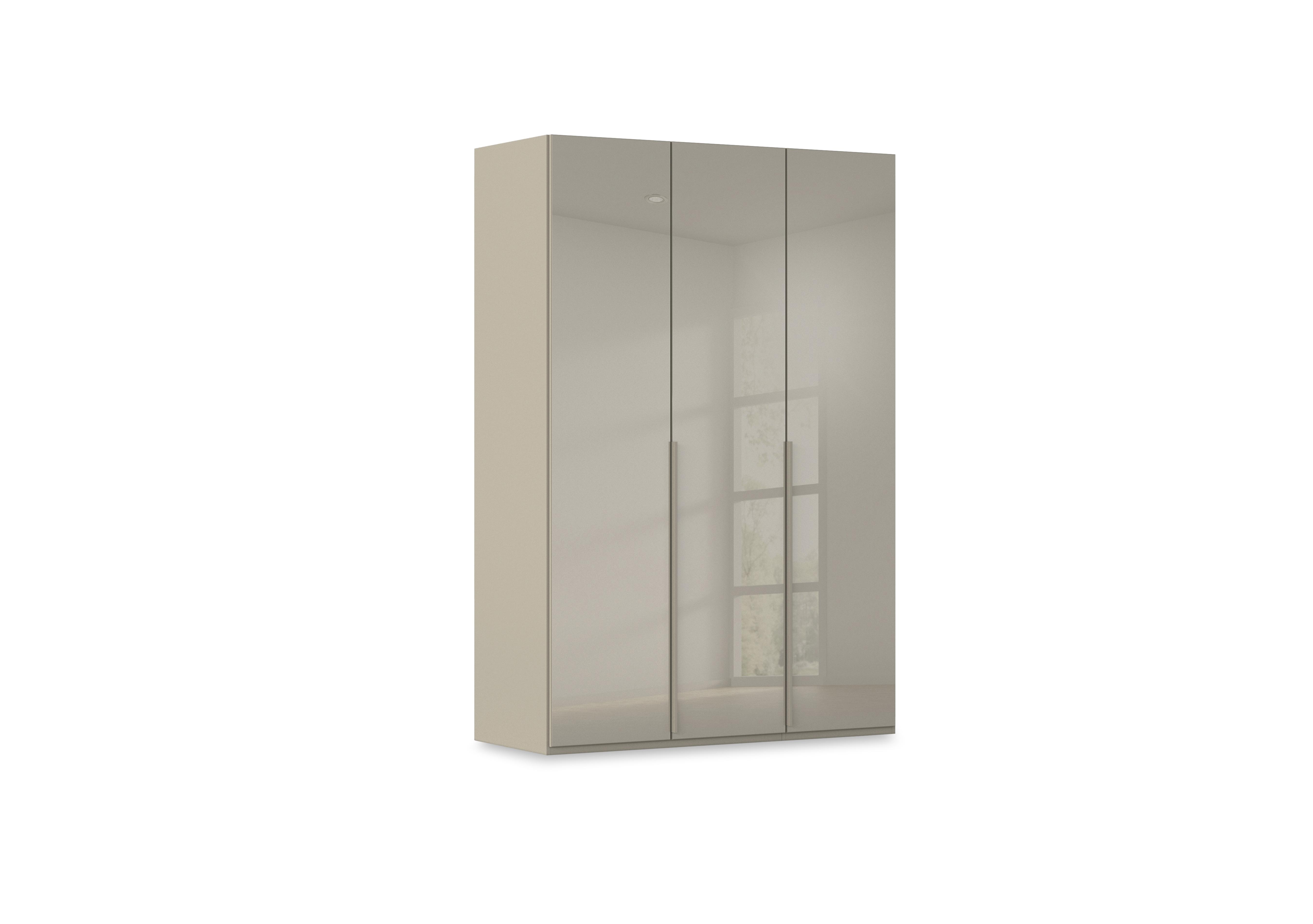 Haven 151cm 3 Door Hinged Wardrobe with Glass Doors in Afg4l  Fango Fango Glass Front on Furniture Village