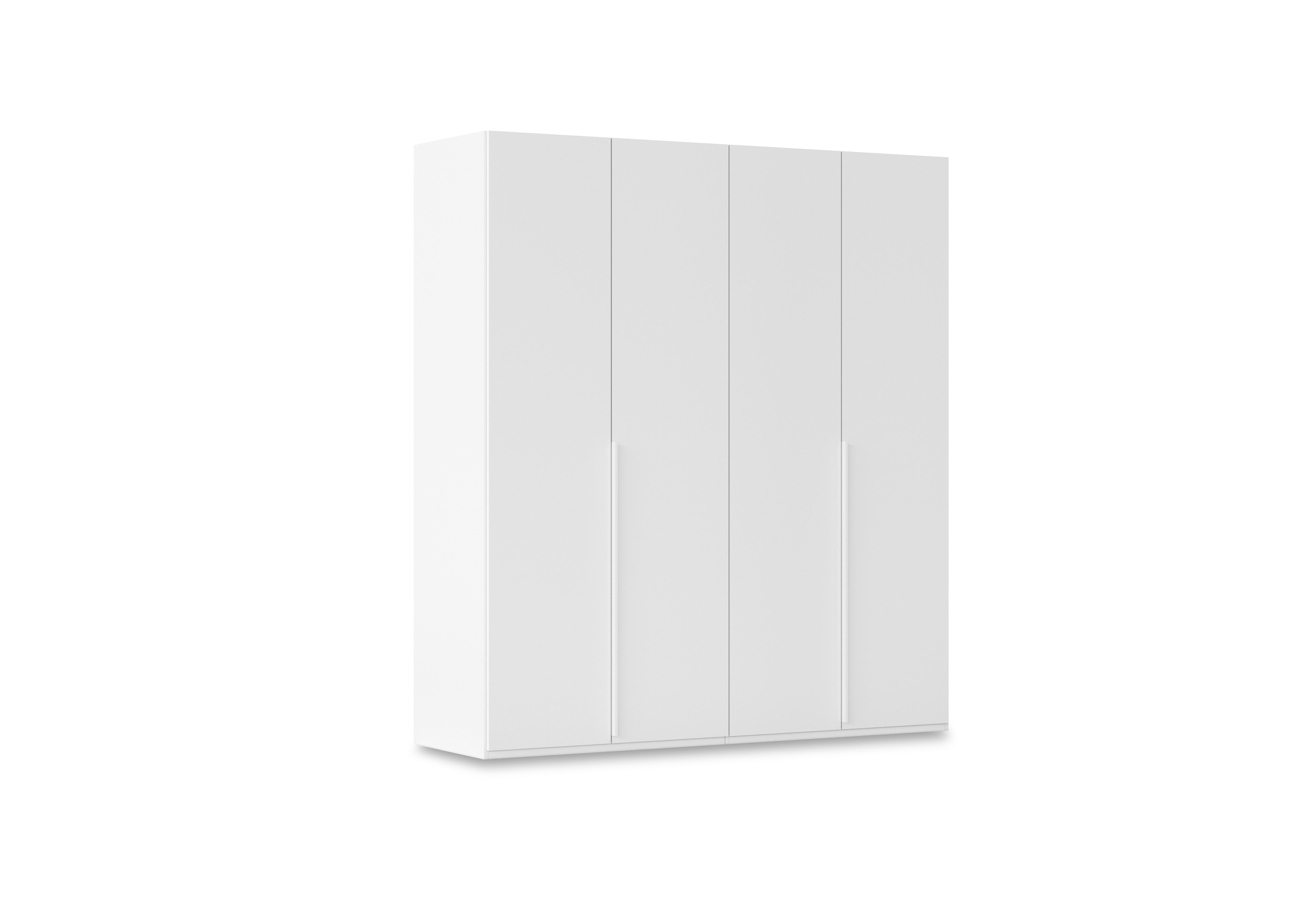 Haven 201cm 4 Door Hinged Wardrobe with Décor Doors in Awd1l Alpine White White Front on Furniture Village
