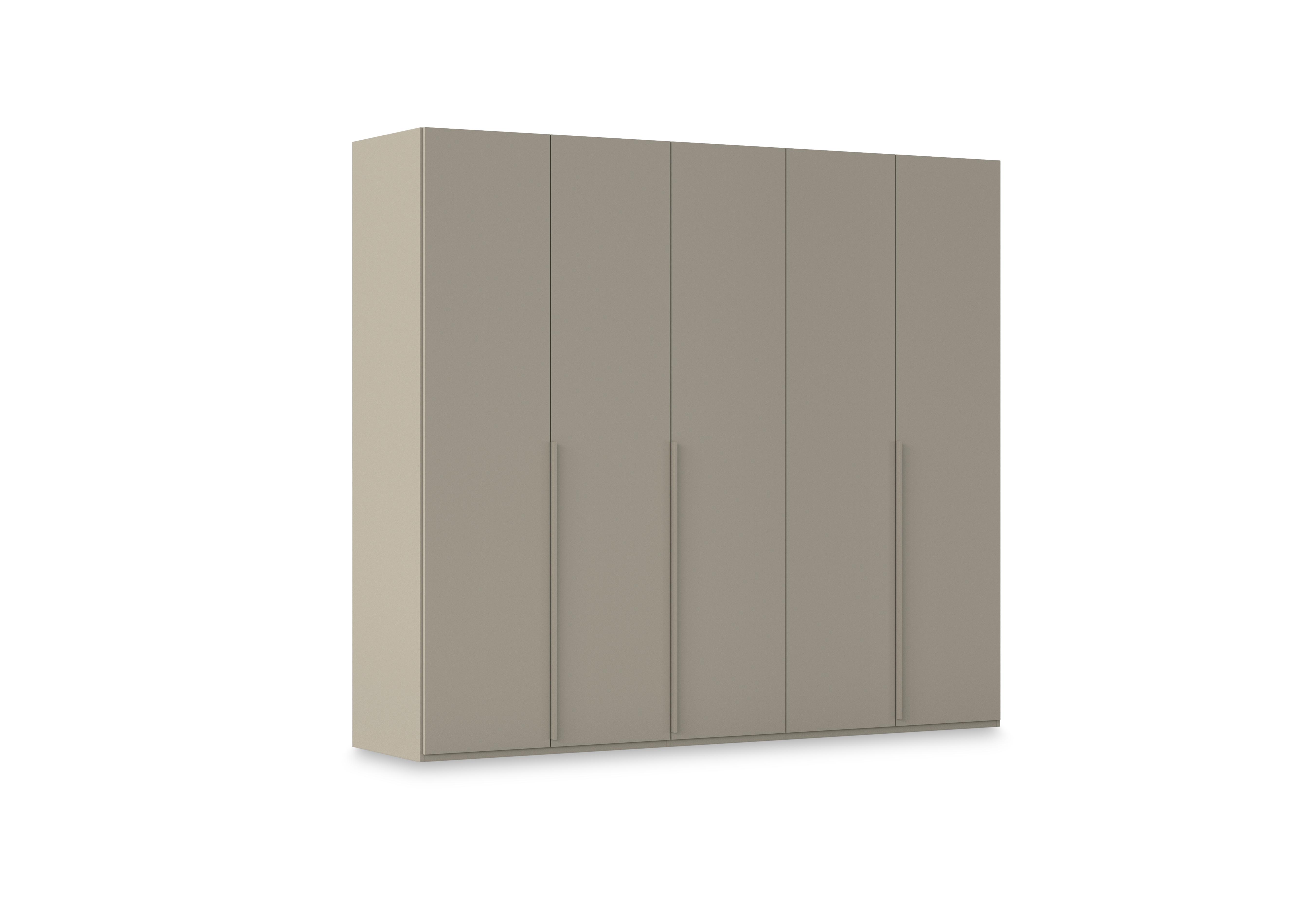 Haven 251cm 5 Door Hinged Wardrobe with Décor Doors in Afd4l Fango Fango Front on Furniture Village