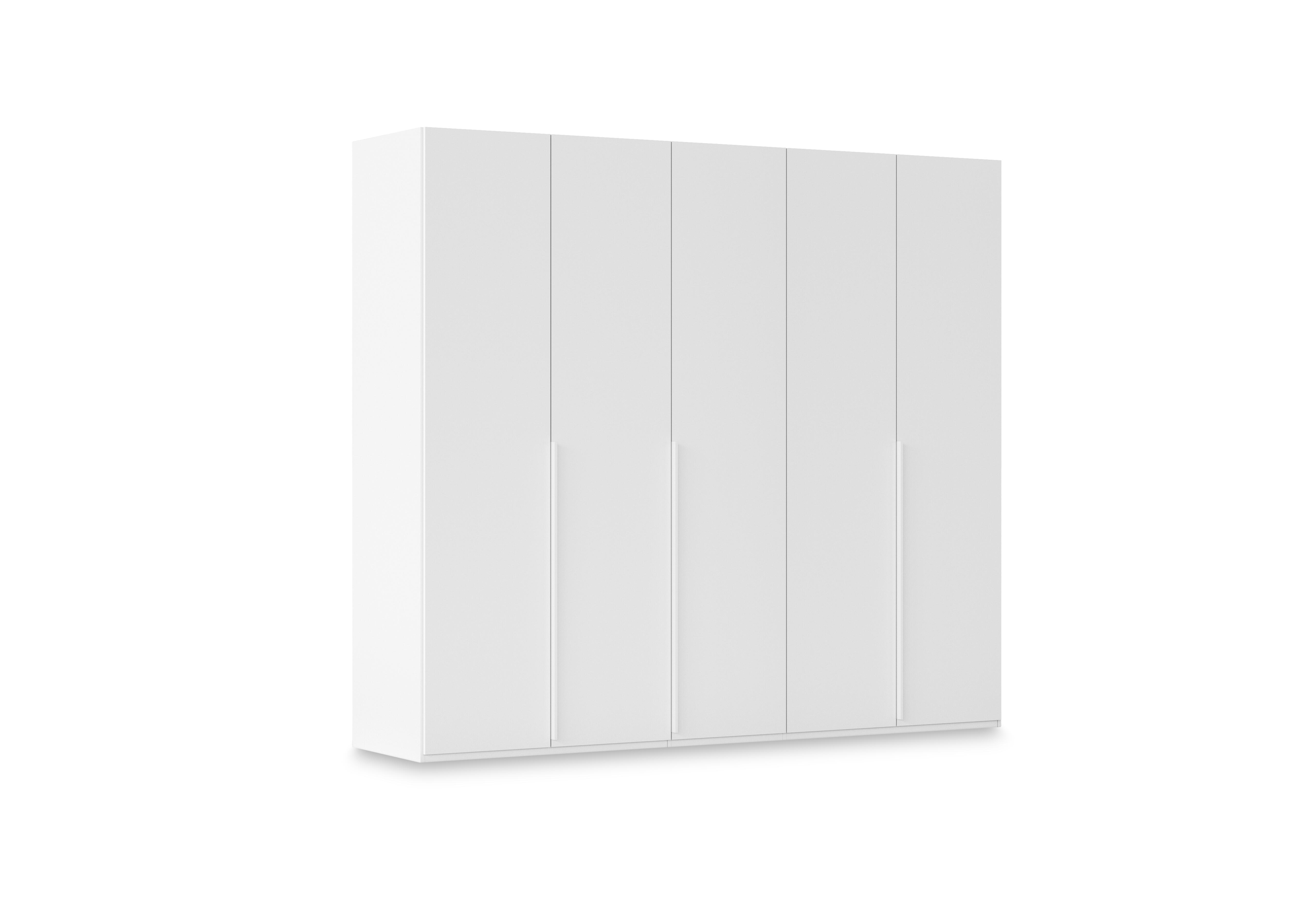 Haven 251cm 5 Door Hinged Wardrobe with Décor Doors in Awd1l Alpine White White Front on Furniture Village