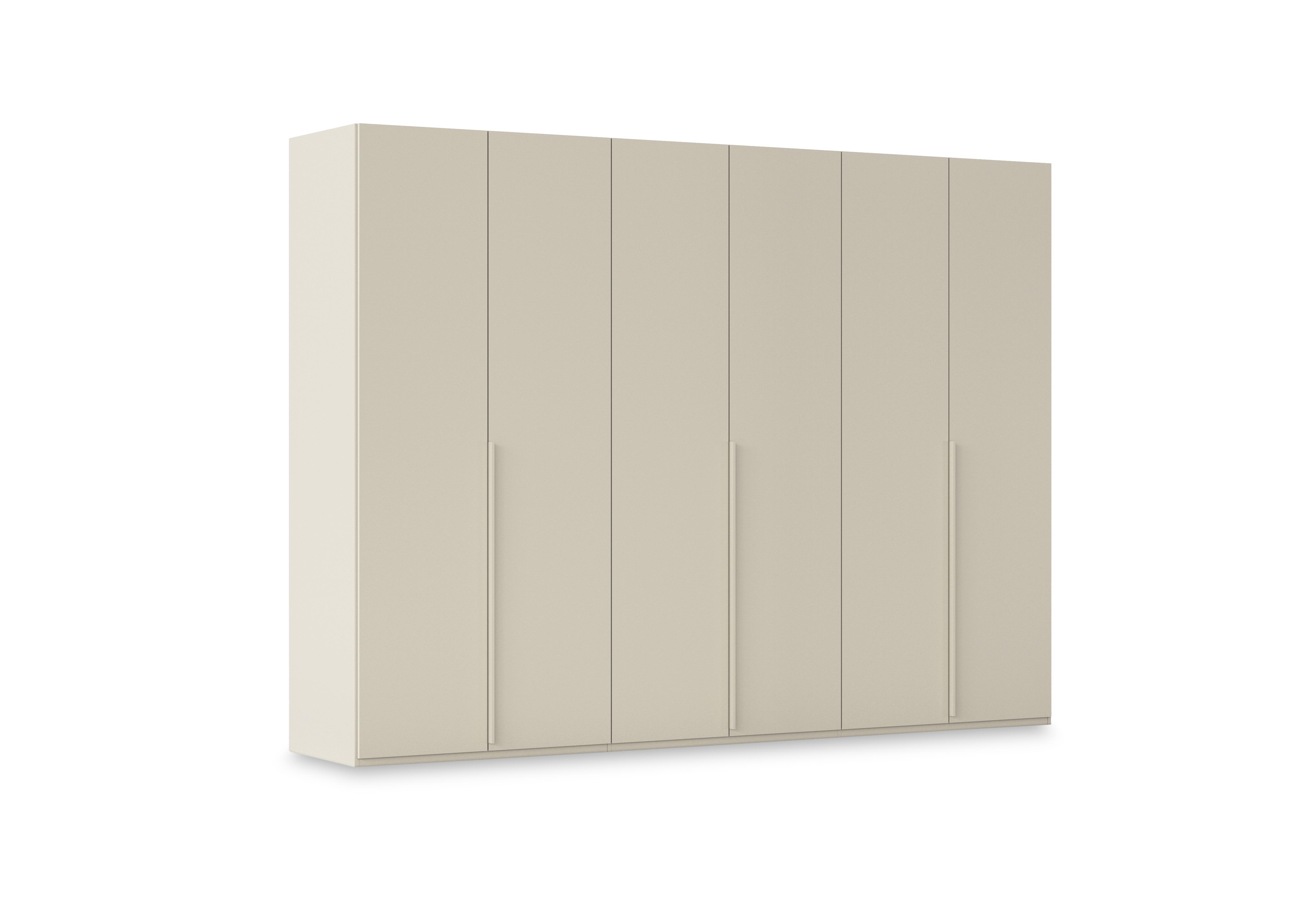 Haven 301cm 6 Door Hinged Wardrobe with D&eacute;cor Doors in Acd3l  Champagne Champagne Frn on Furniture Village