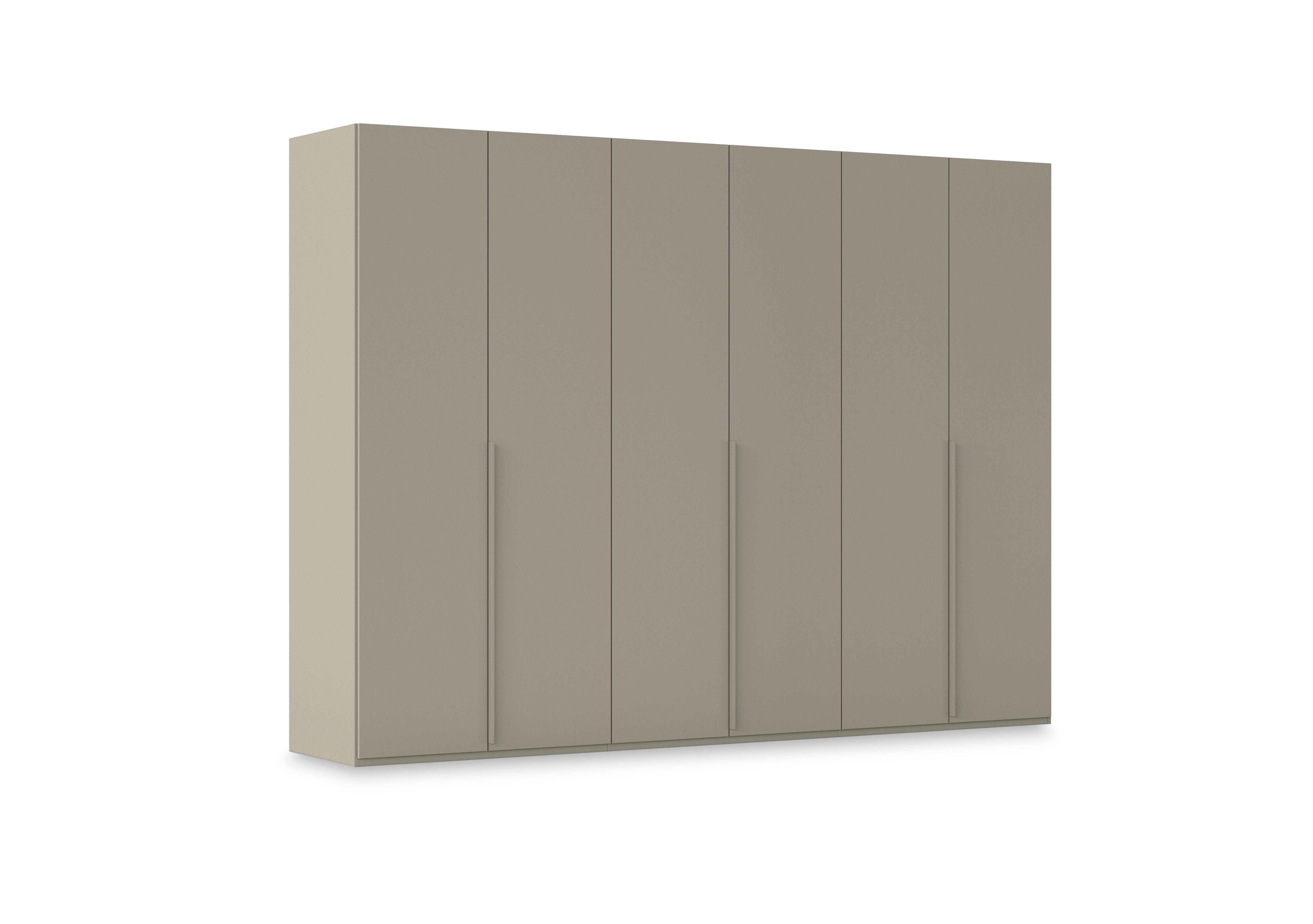 Haven 301cm 6 Door Hinged Wardrobe with Décor Doors in Afd4l Fango Fango Front on Furniture Village