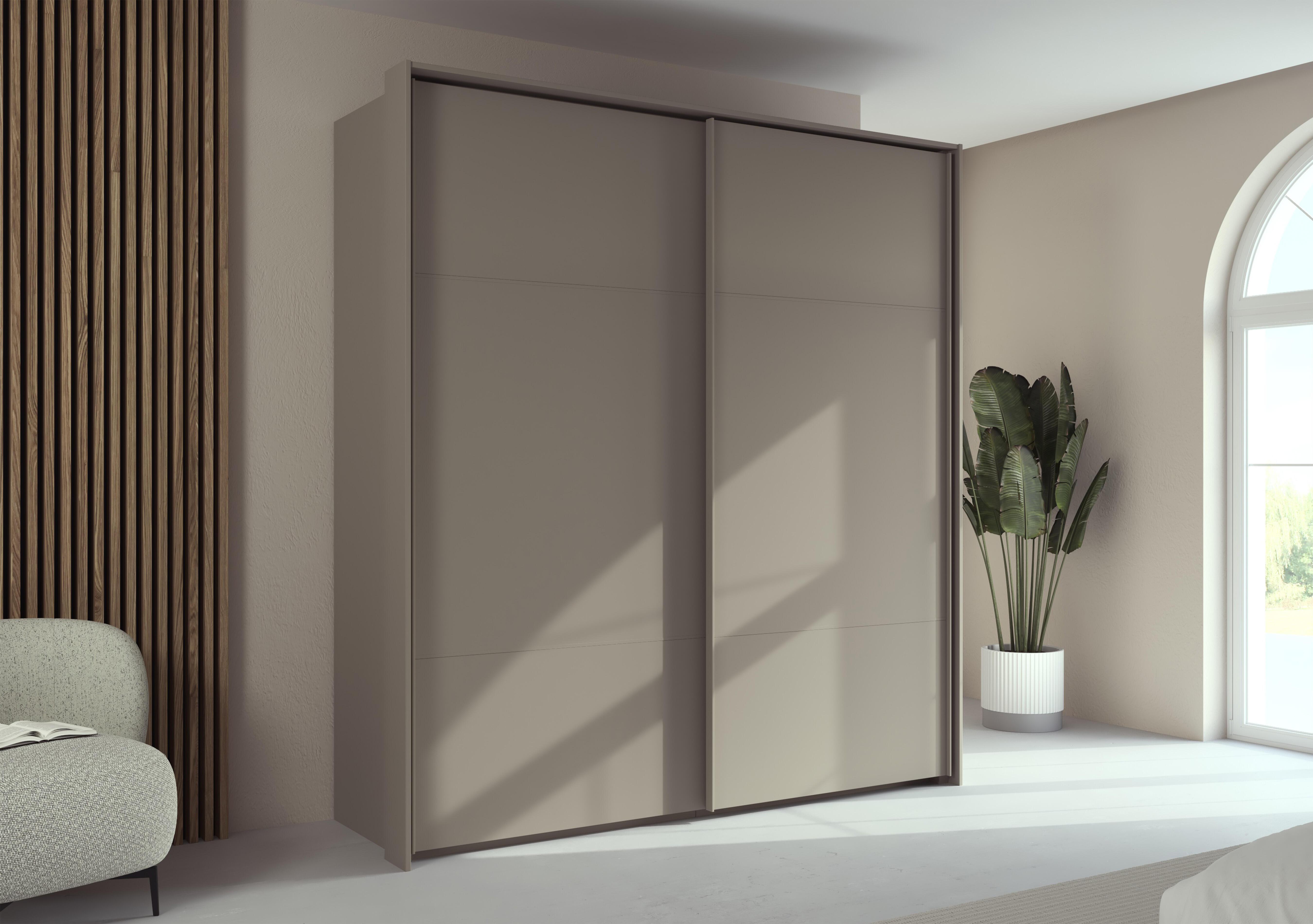 Haven 210cm 2 Door Slider Wardrobe with Décor Doors in  on Furniture Village