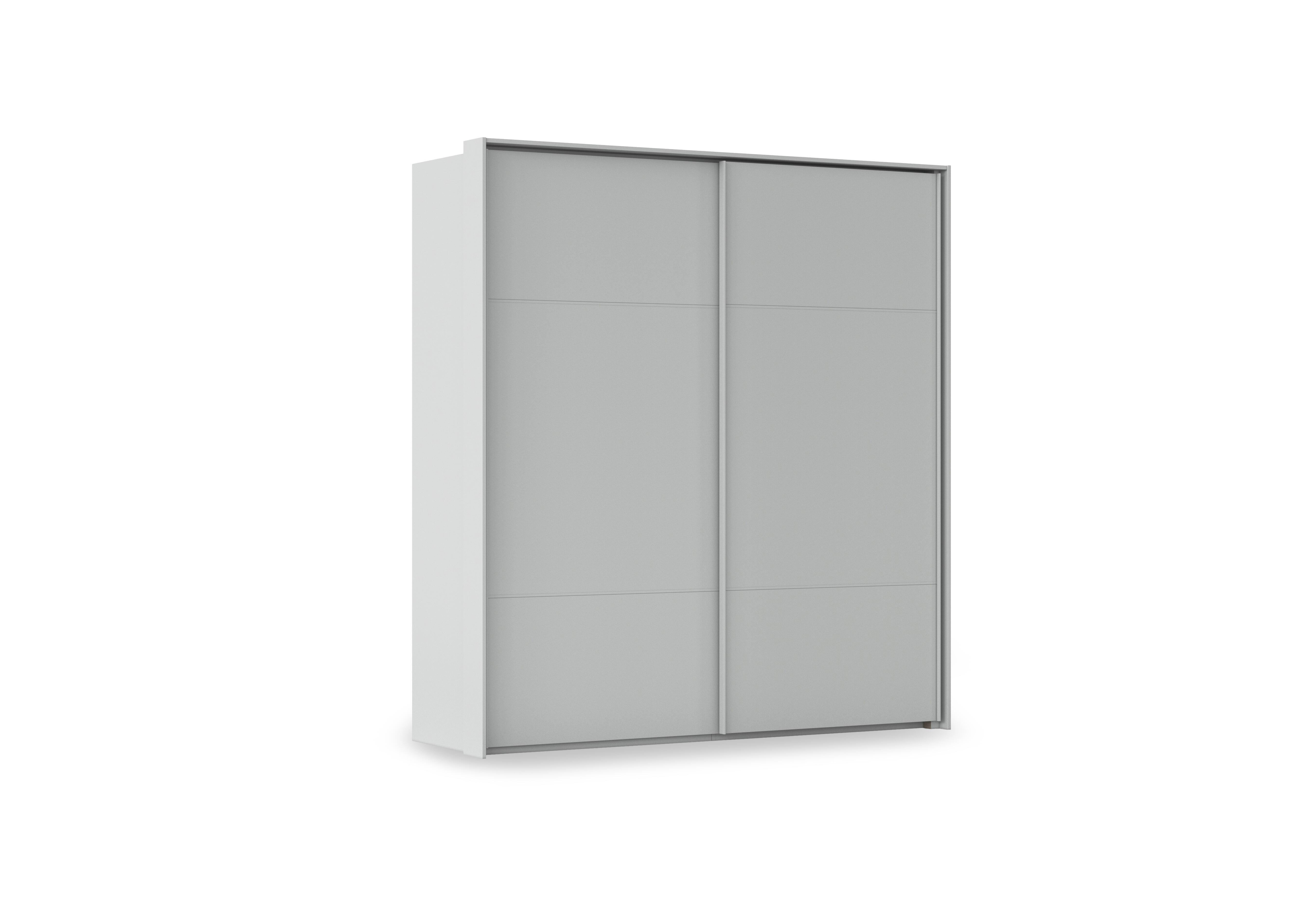 Haven 210cm 2 Door Slider Wardrobe with Décor Doors in Agd2l Silk Grey Silk Grey Frnt on Furniture Village