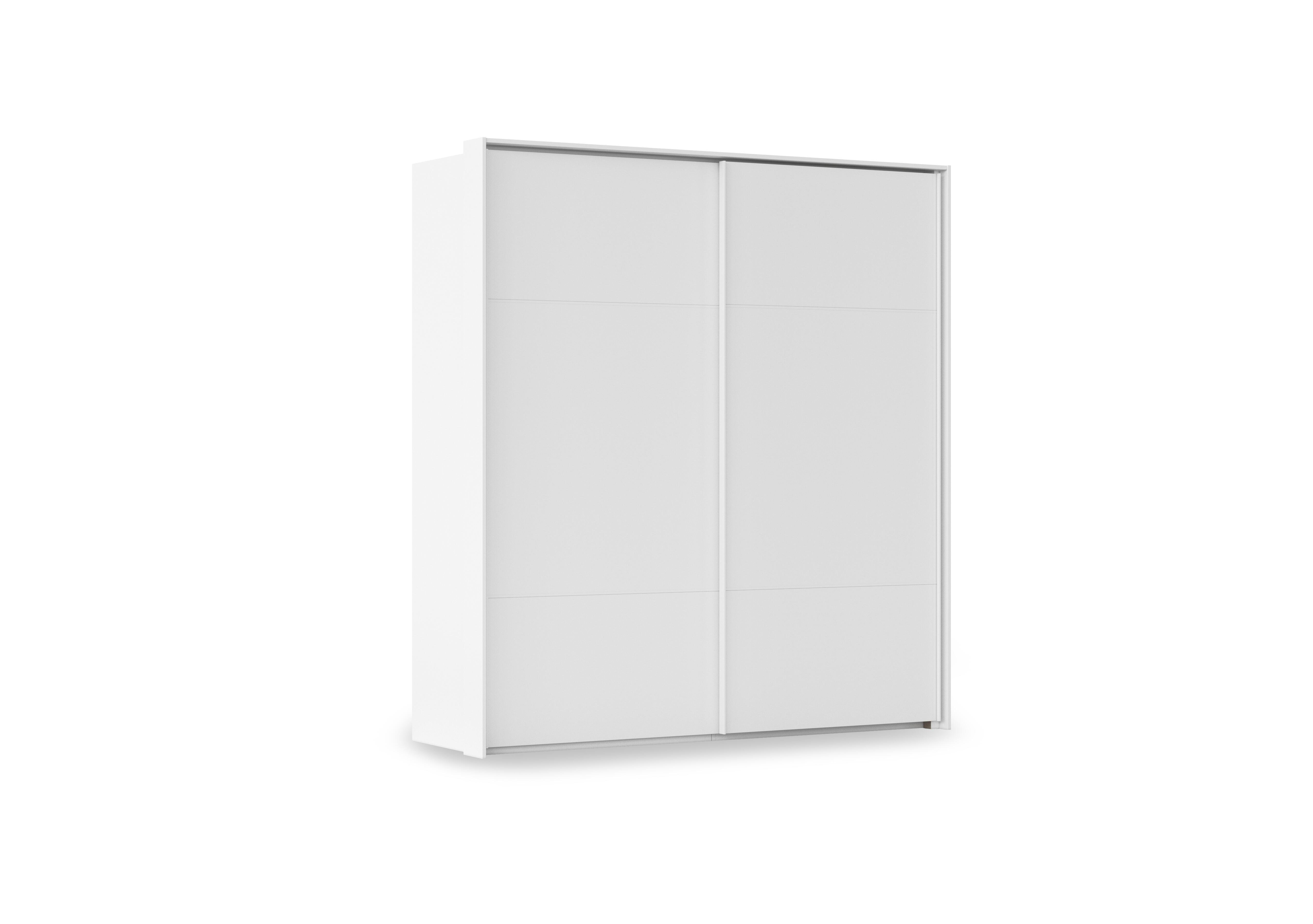 Haven 210cm 2 Door Slider Wardrobe with Décor Doors in Awd1l Alpine White White Front on Furniture Village