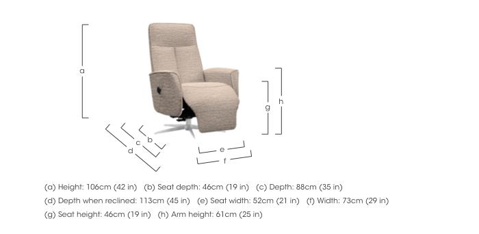 Maribo Fabric Lift and Rise Power Recliner Chair with Power Headrest and Chrome Base in  on Furniture Village